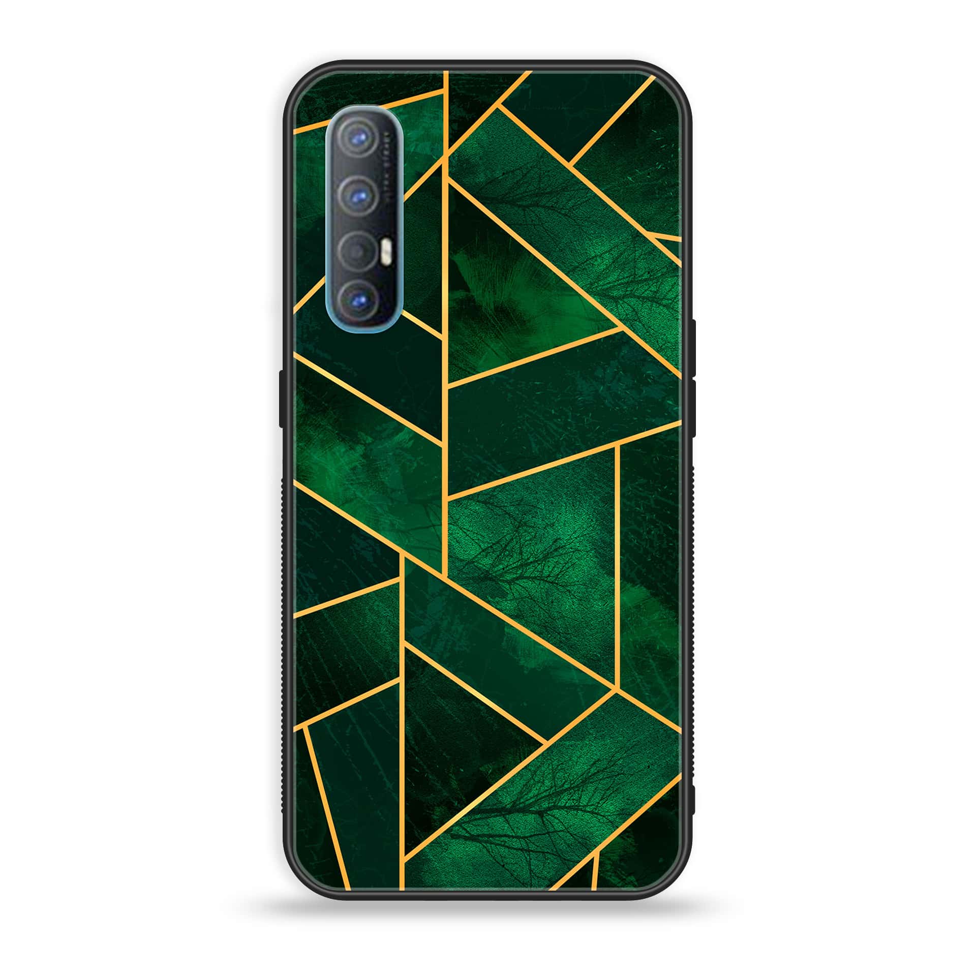 Oppo Find X2 Neo - Geometric Marble Series - Premium Printed Glass soft Bumper shock Proof Case