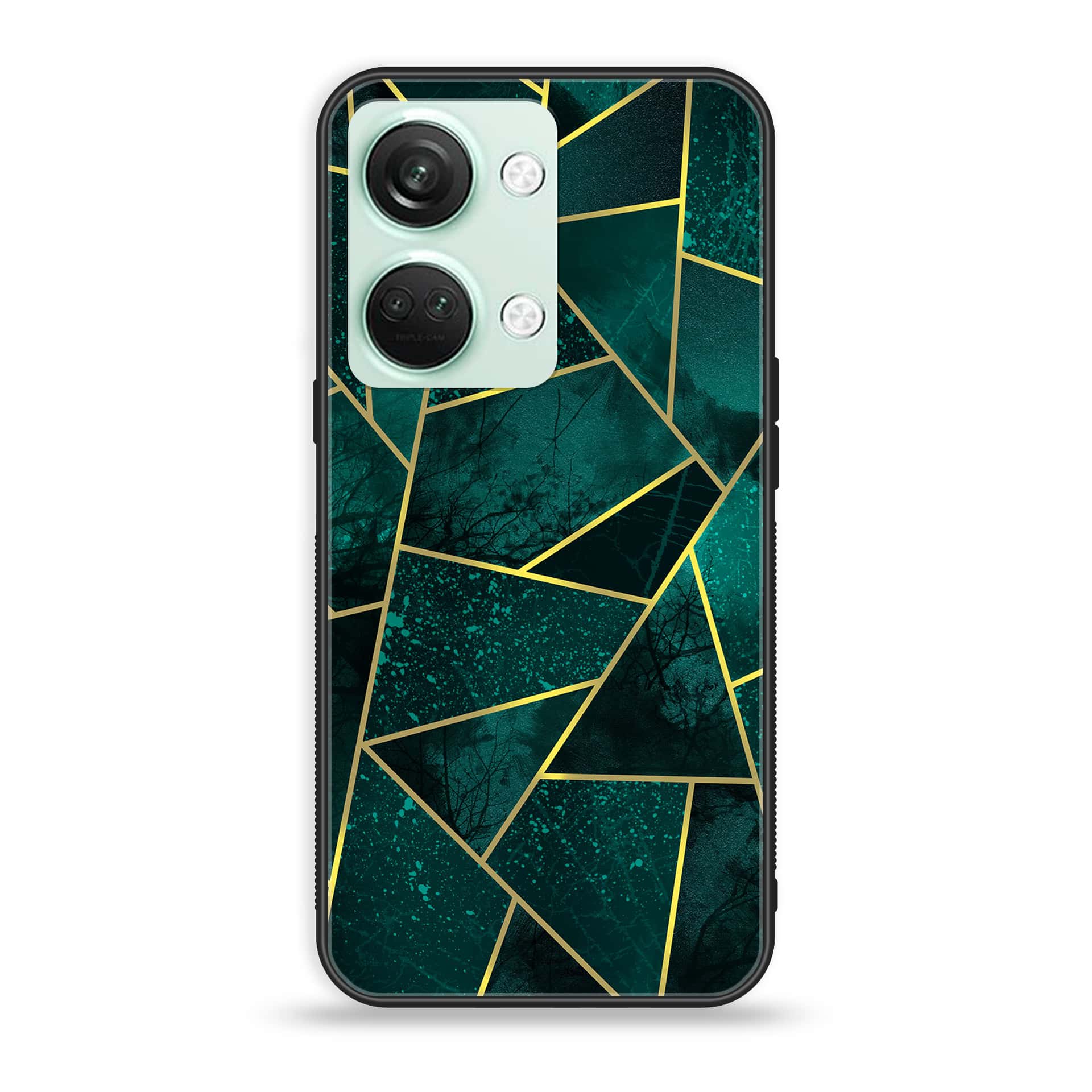 OnePlus Nord 3 5G - Geometric Marble Series - Premium Printed Glass soft Bumper shock Proof Case