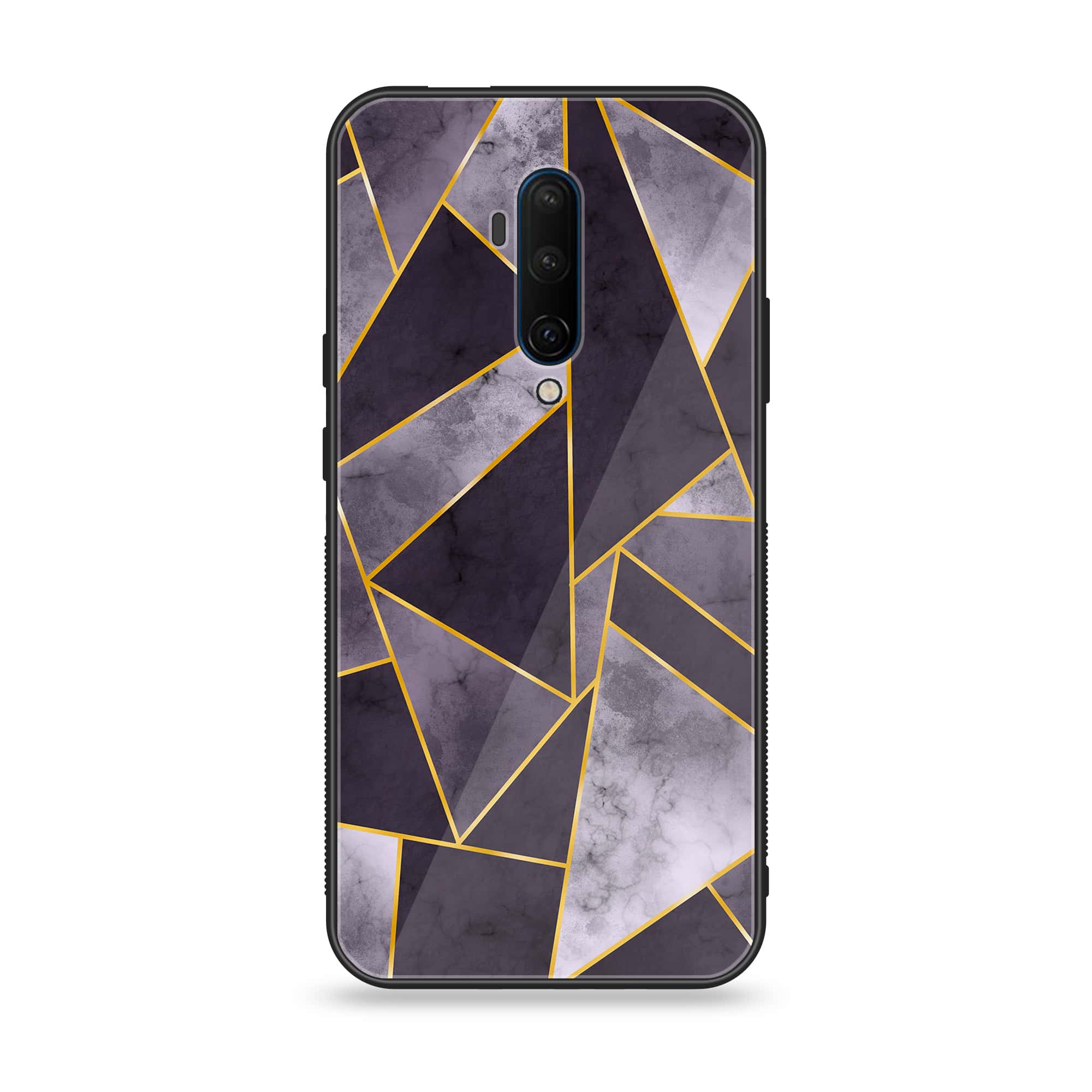 OnePlus 7T Pro - Geometric Marble Series - Premium Printed Glass soft Bumper shock Proof Case