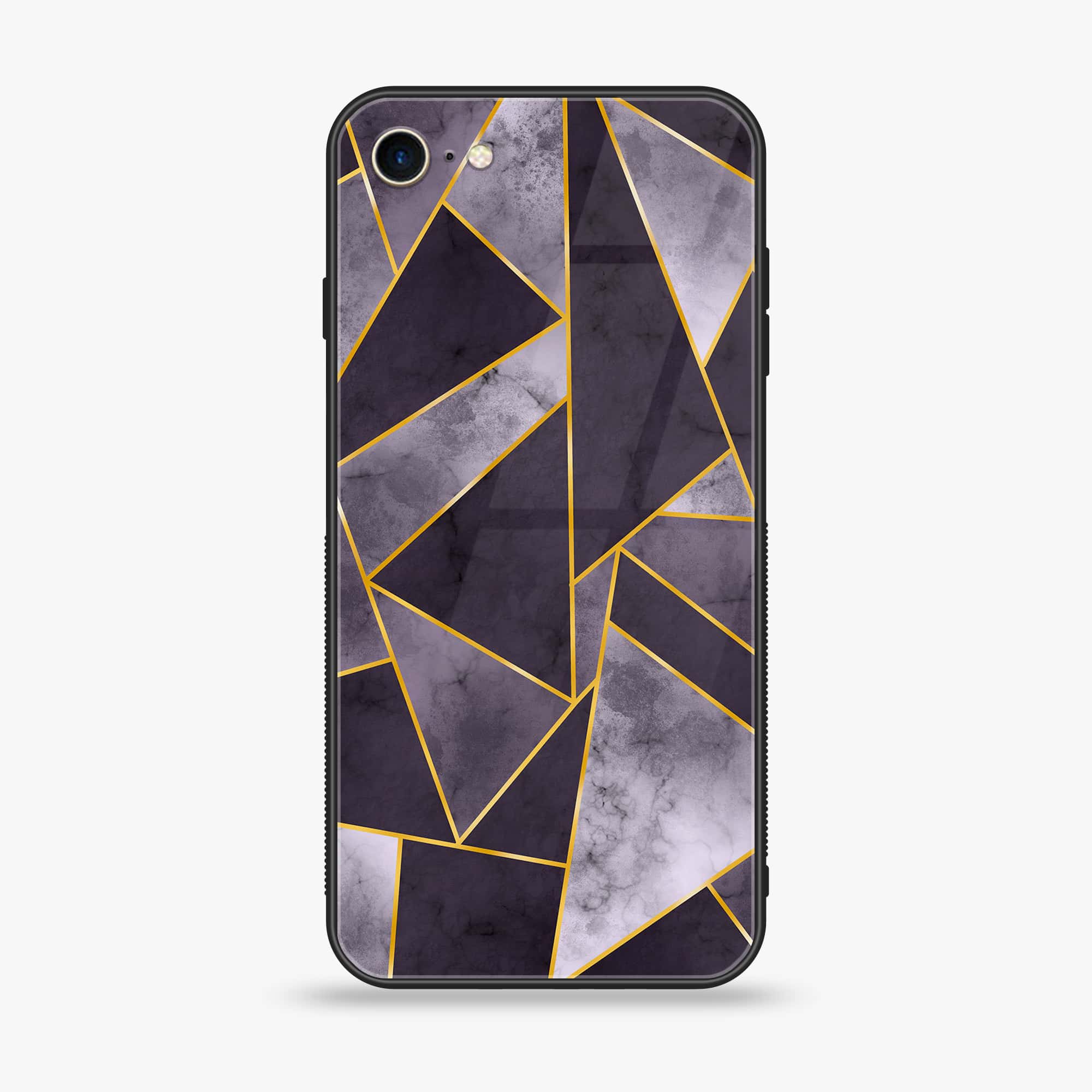 IPhone SE 2020 - Geometric Marble Series - Premium Printed Glass soft Bumper shock Proof Case