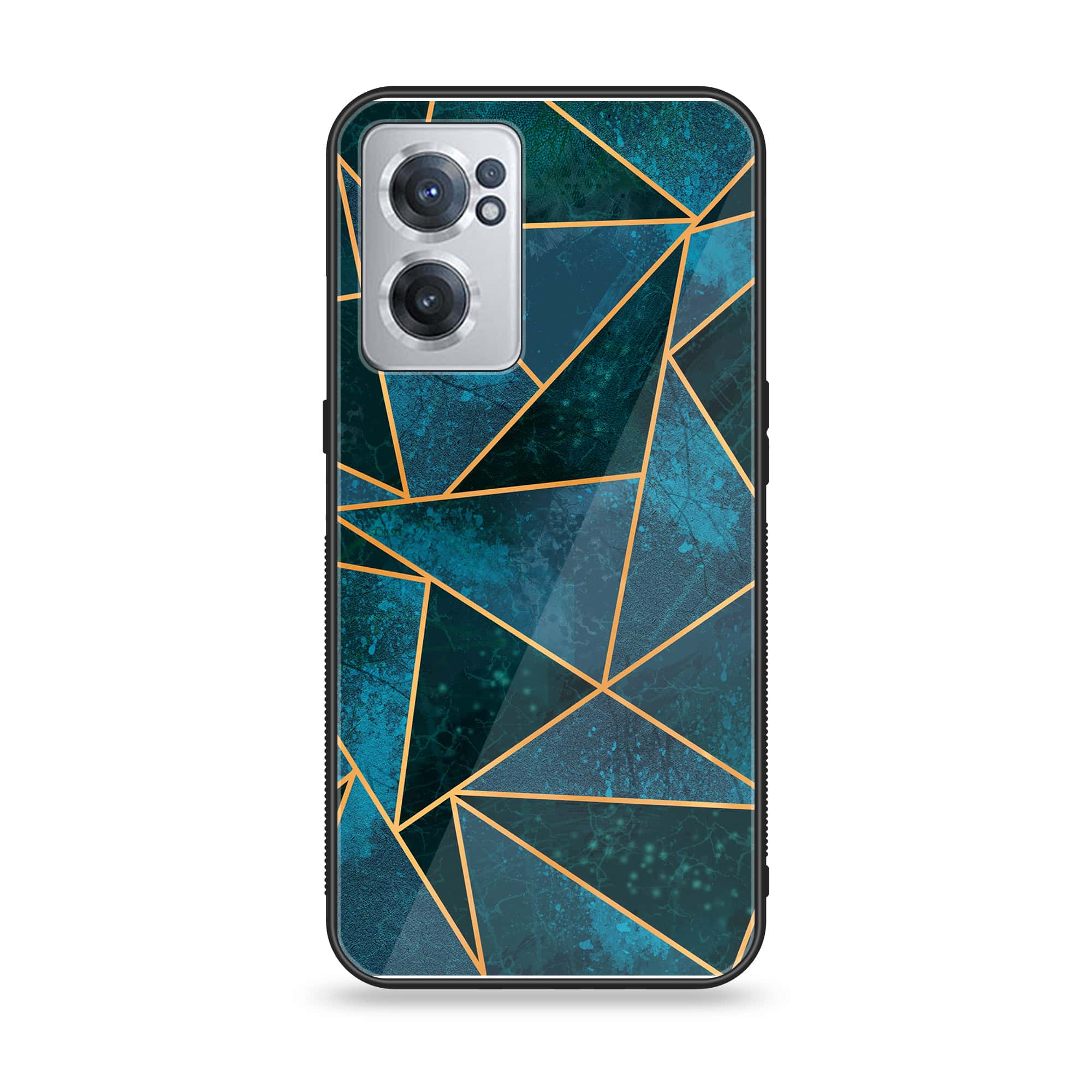 OnePlus Nord CE 2 5G - Geometric Marble Series - Premium Printed Glass soft Bumper shock Proof Case