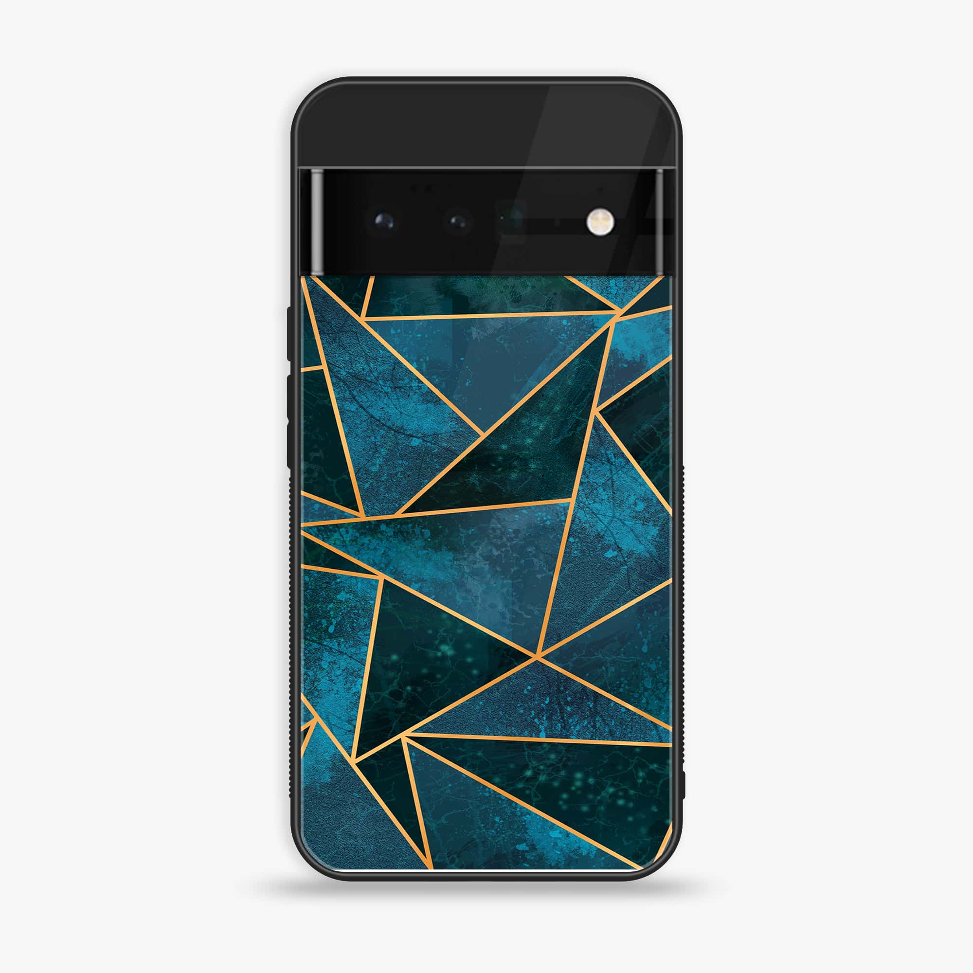 Google Pixel 6 - Geometric Marble Series - Premium Printed Glass soft Bumper shock Proof Case