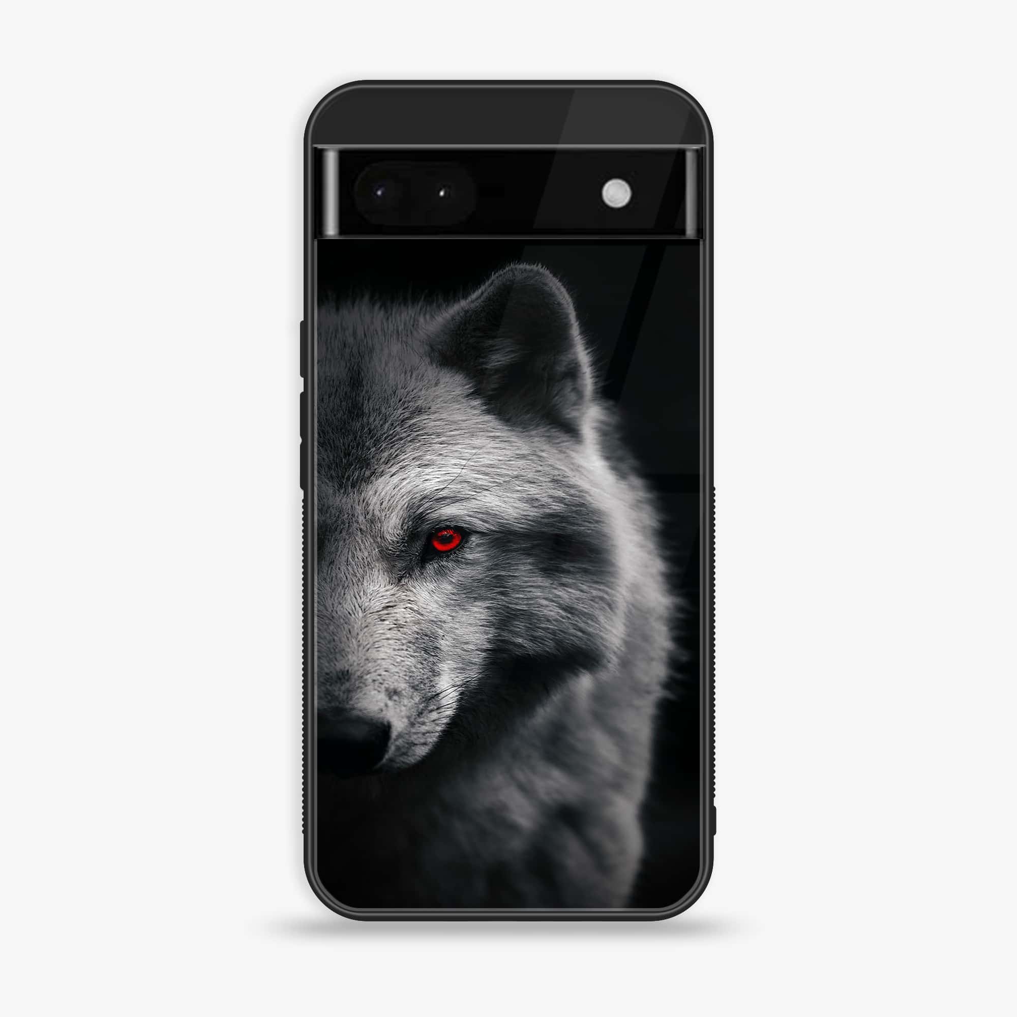 Google Pixel 6A - Wolf Series - Premium Printed Glass soft Bumper shock Proof Case