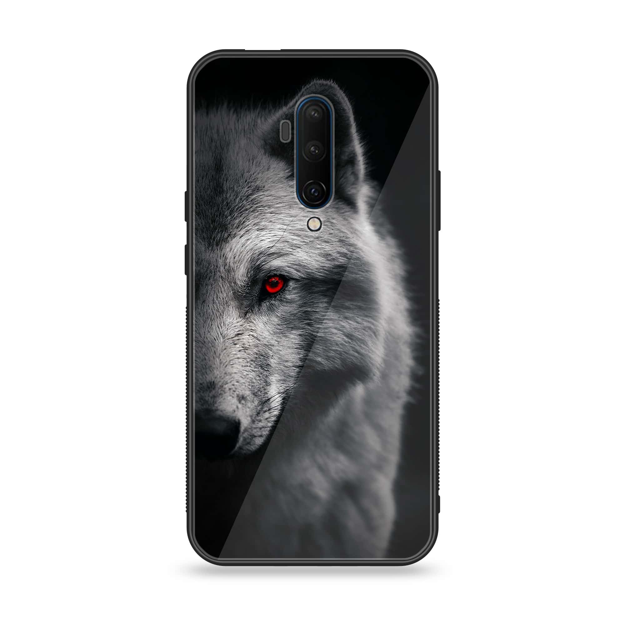 OnePlus 7T Pro - Wolf Series - Premium Printed Glass soft Bumper shock Proof Case