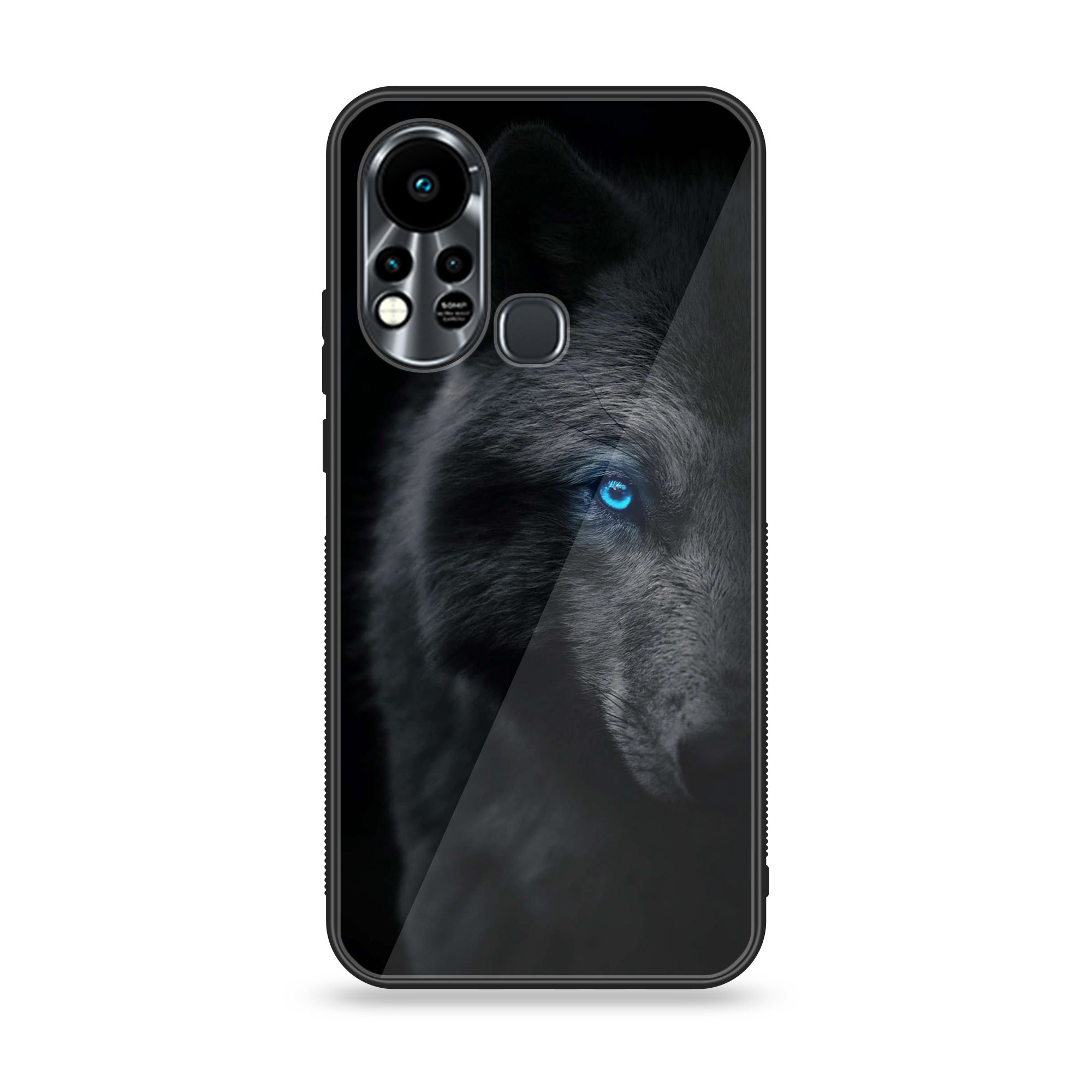 Infinix Hot 11S NFC Wolf Series Premium Printed Glass soft Bumper shock Proof Case