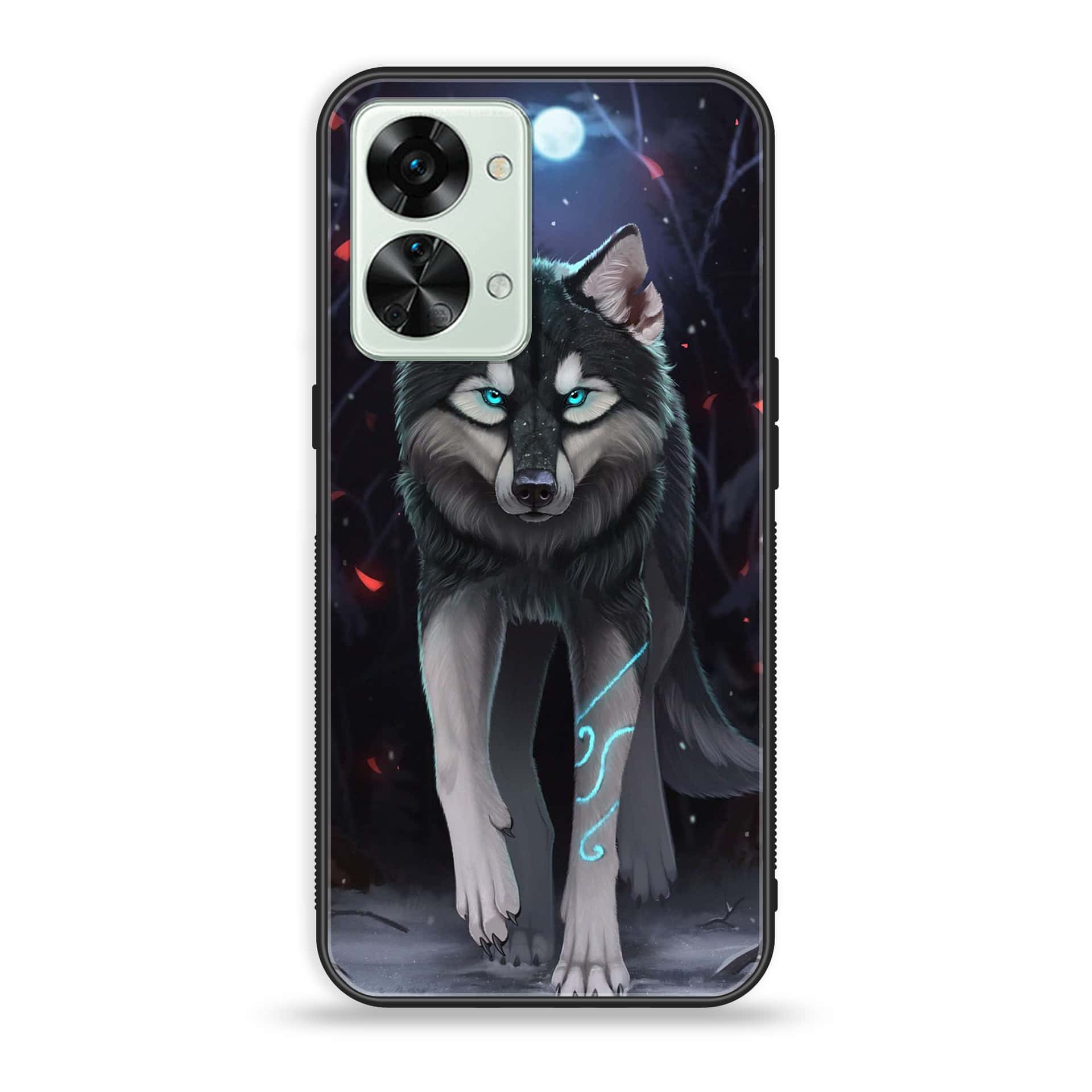 OnePlus Nord 2T 5G Wolf Series Premium Printed Glass soft Bumper shock Proof Case