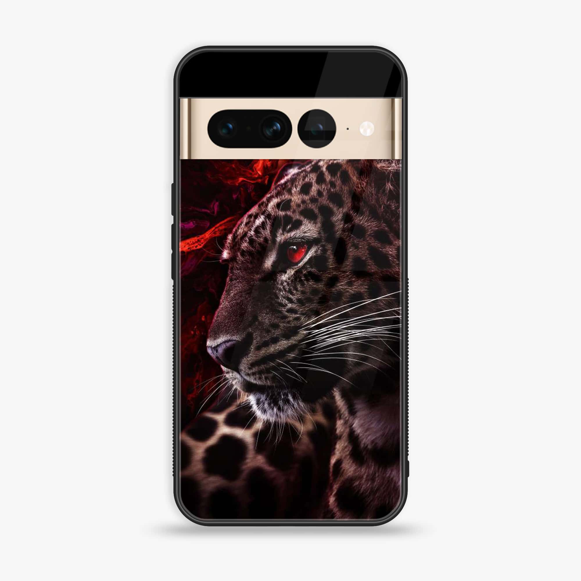 Google Pixel 7 Pro - Tiger Series - Premium Printed Glass soft Bumper shock Proof Case