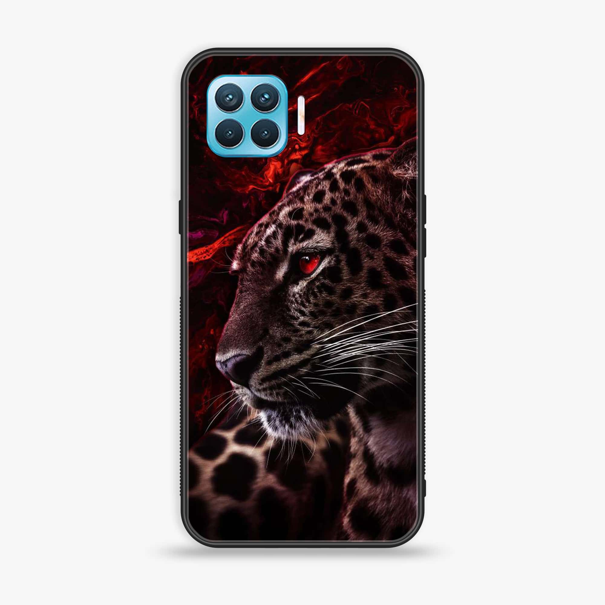 Oppo A93 4G - Tiger Series - Premium Printed Glass soft Bumper shock Proof Case