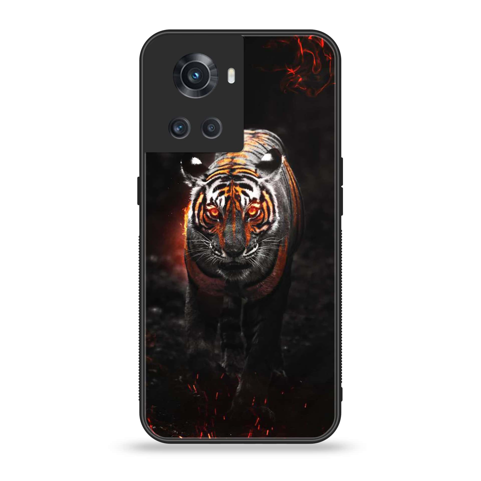OnePlus Ace 5G -  Tiger Series - Premium Printed Glass soft Bumper shock Proof Case