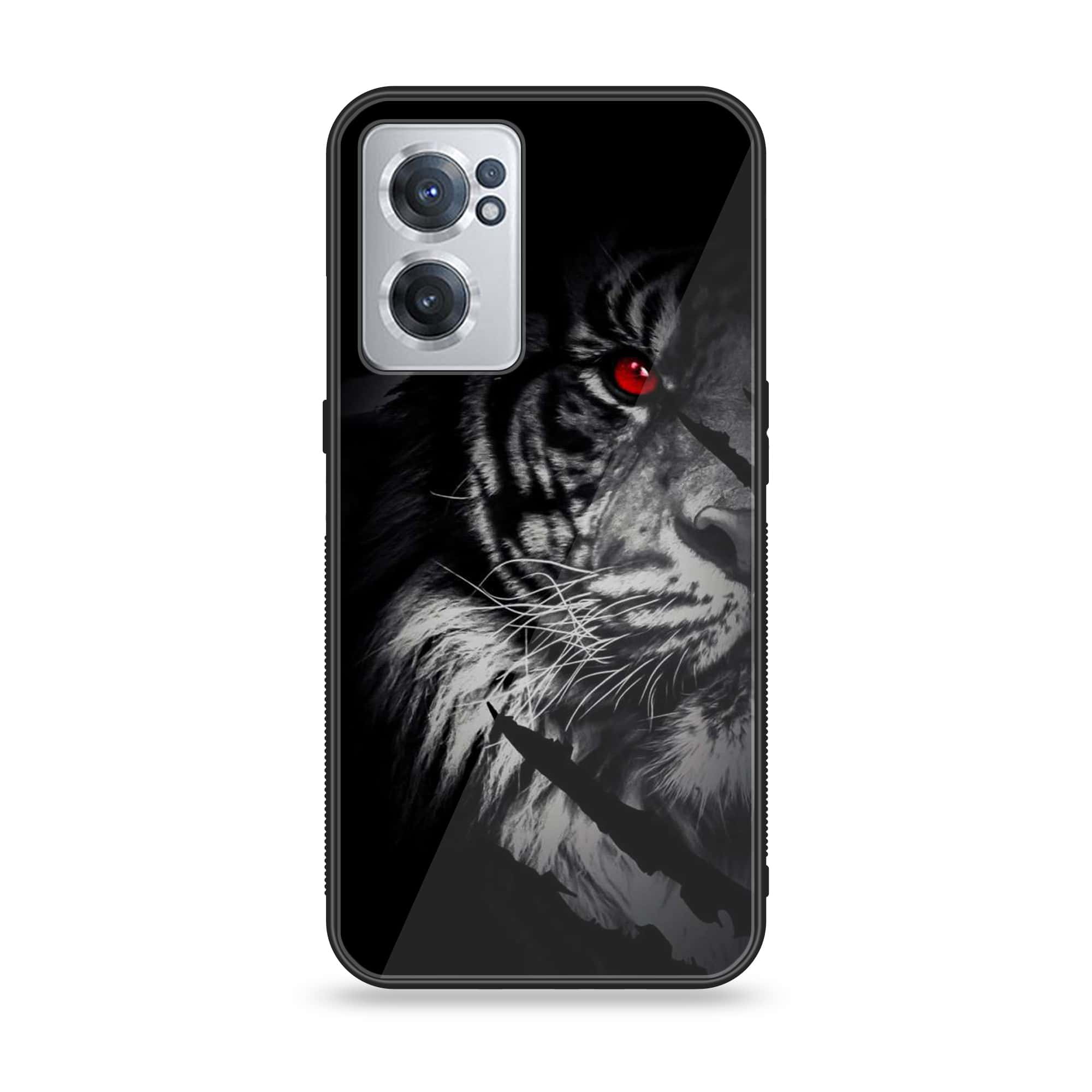 OnePlus Nord CE 2 5G - Tiger Series - Premium Printed Glass soft Bumper shock Proof Case