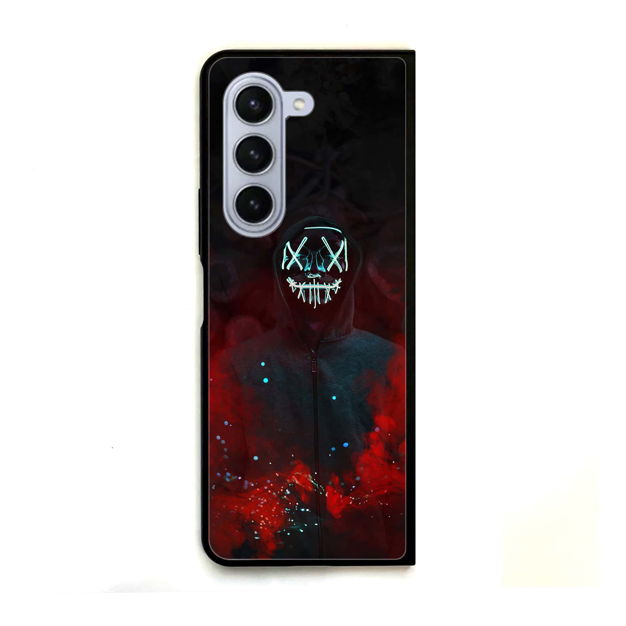 Galaxy Z Fold 5 - Anonymous 2.0 Series -  Premium Printed Glass soft Bumper shock Proof Case