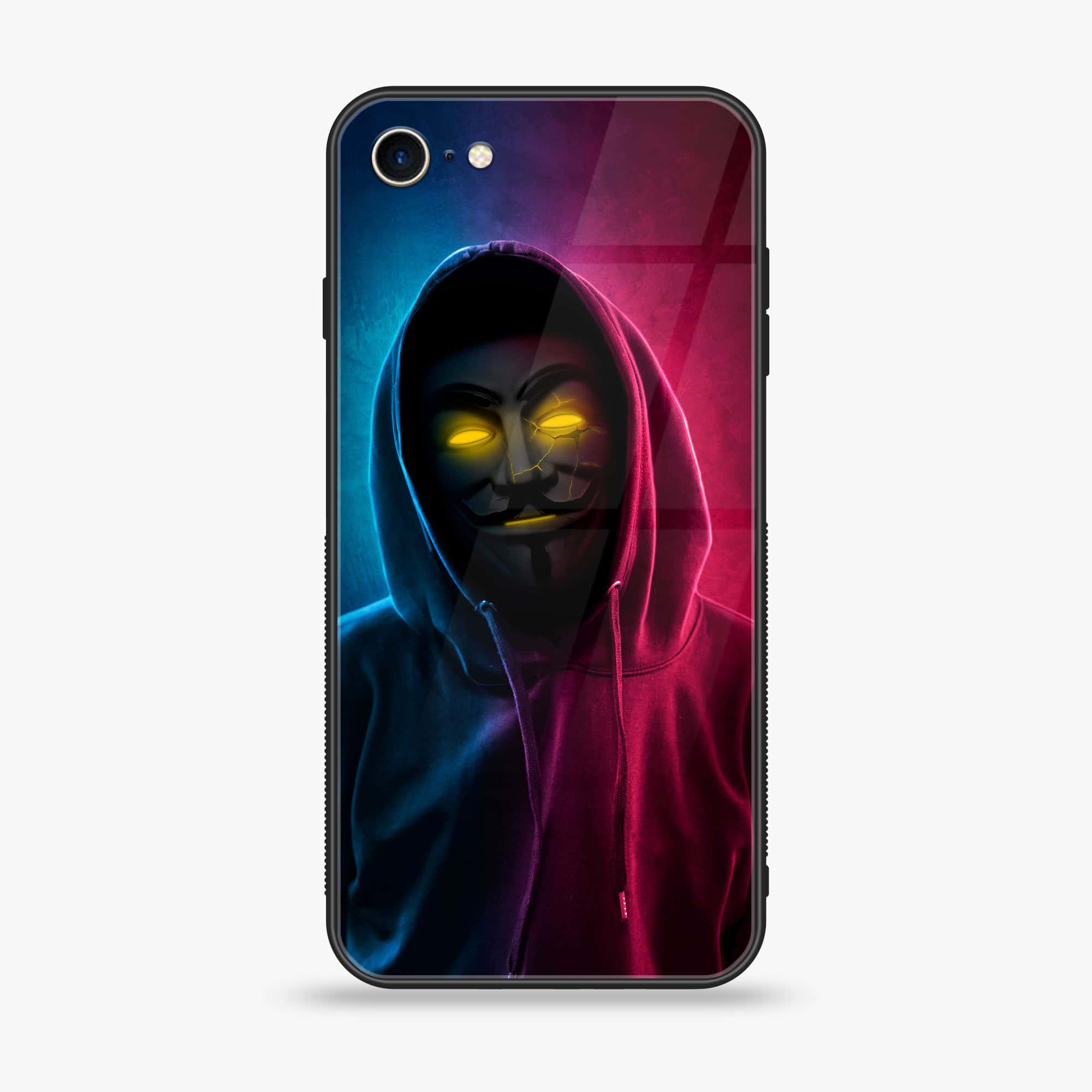 IPhone SE 2020 - Anonymous 2.0 Series - Premium Printed Glass soft Bumper shock Proof Case