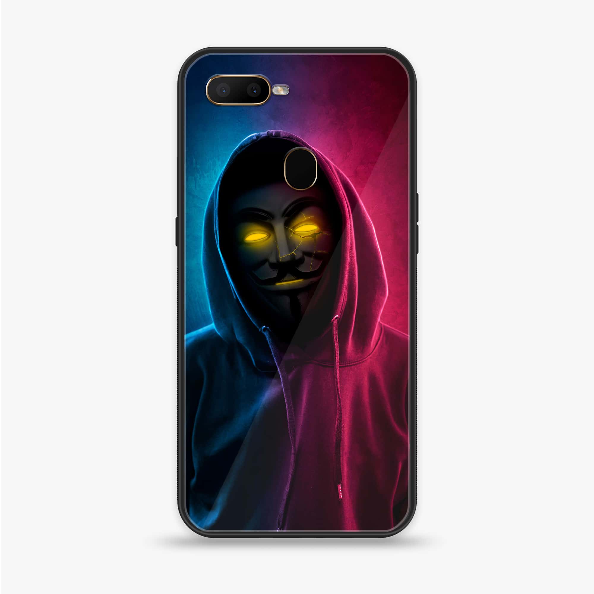 OPPO F9 Pro - Anonymous 2.0 Series - Premium Printed Glass soft Bumper shock Proof Case