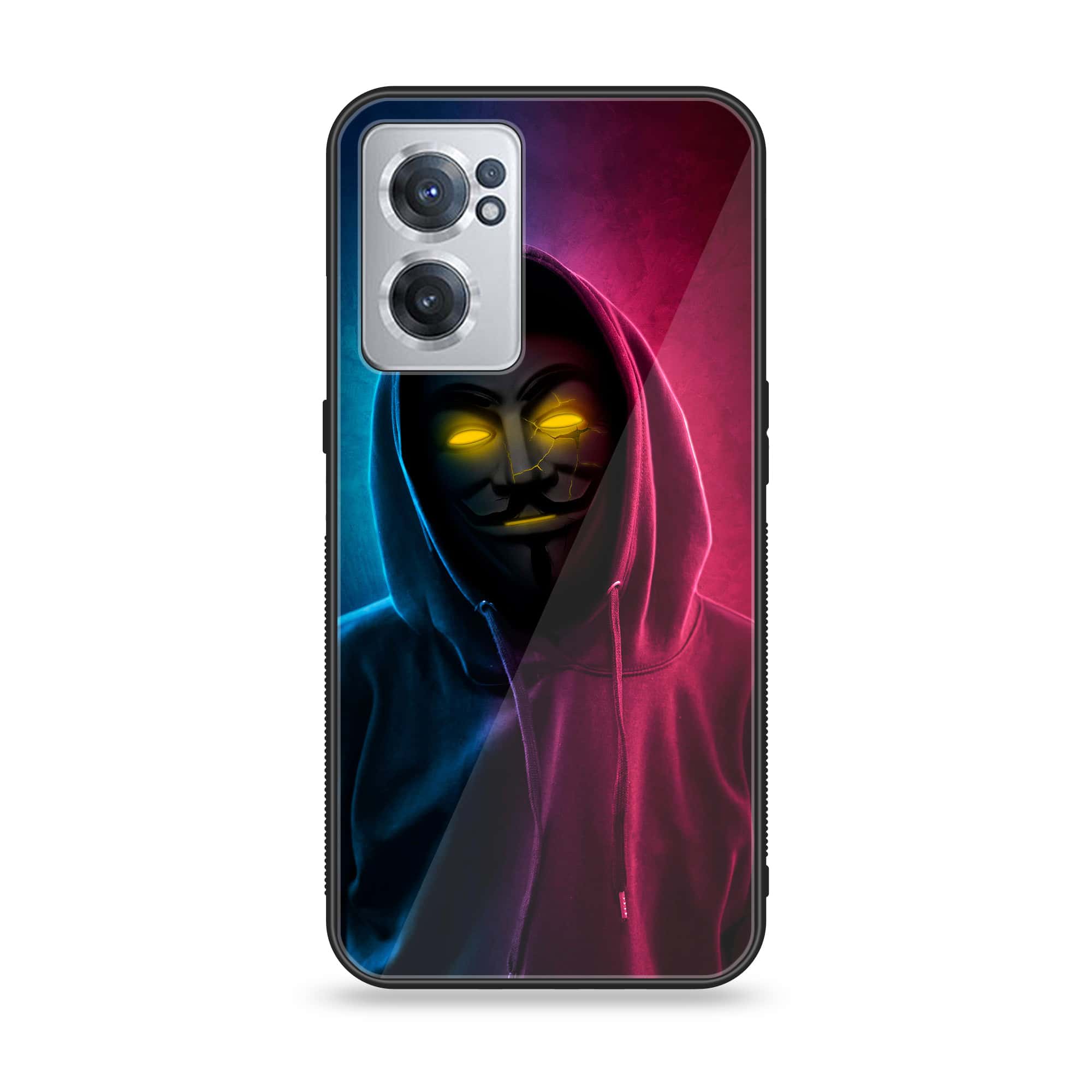 OnePlus Nord CE 2 5G - Anonymous 2.0 Series - Premium Printed Glass soft Bumper shock Proof Case