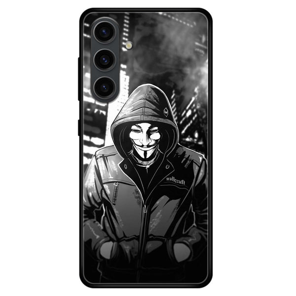 Samsung Galaxy S24 - Anonymous 2.0 Series - Premium Printed Glass soft Bumper shock Proof Case