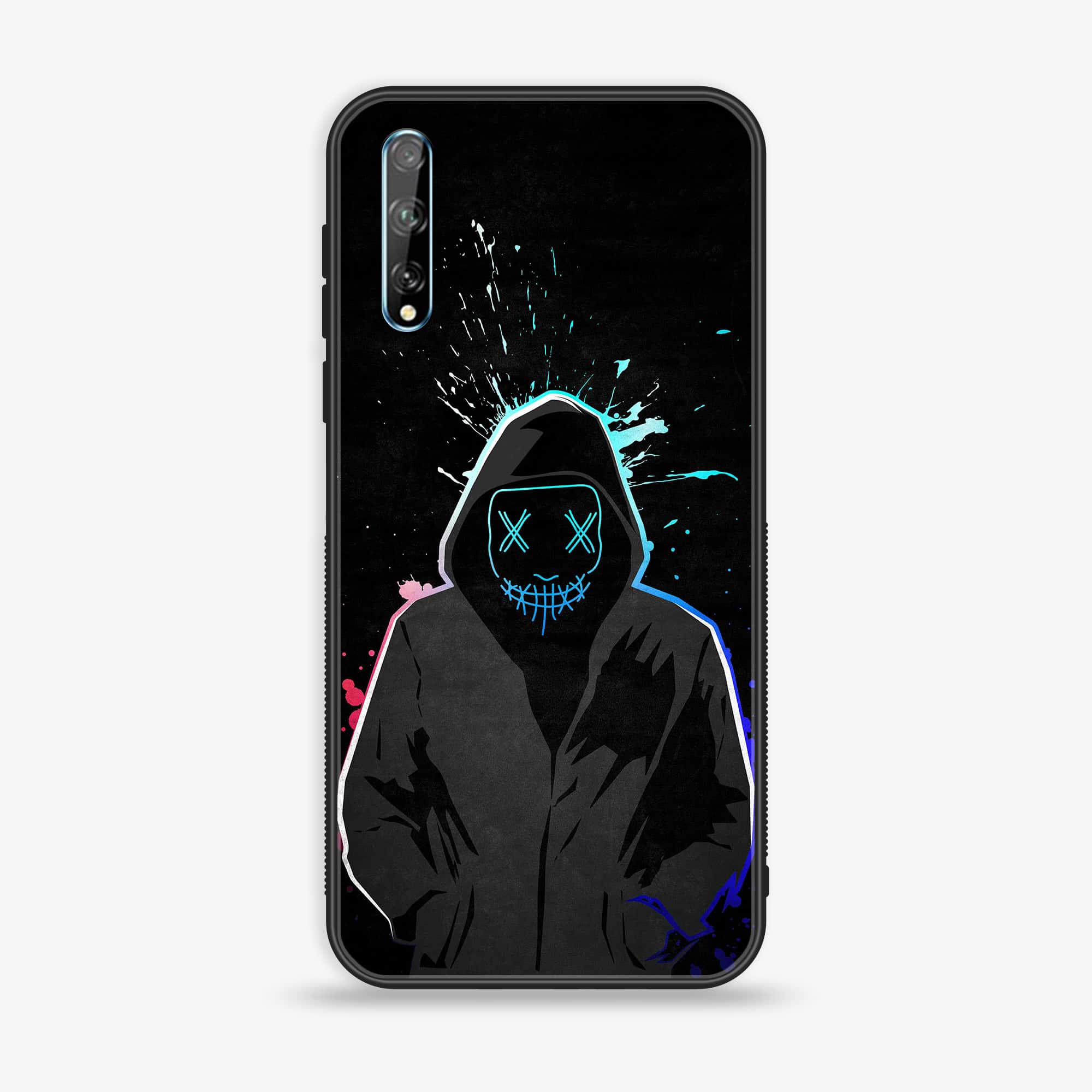 Huawei Y8p - Anonymous 2.0 Series - Premium Printed Glass soft Bumper shock Proof Case