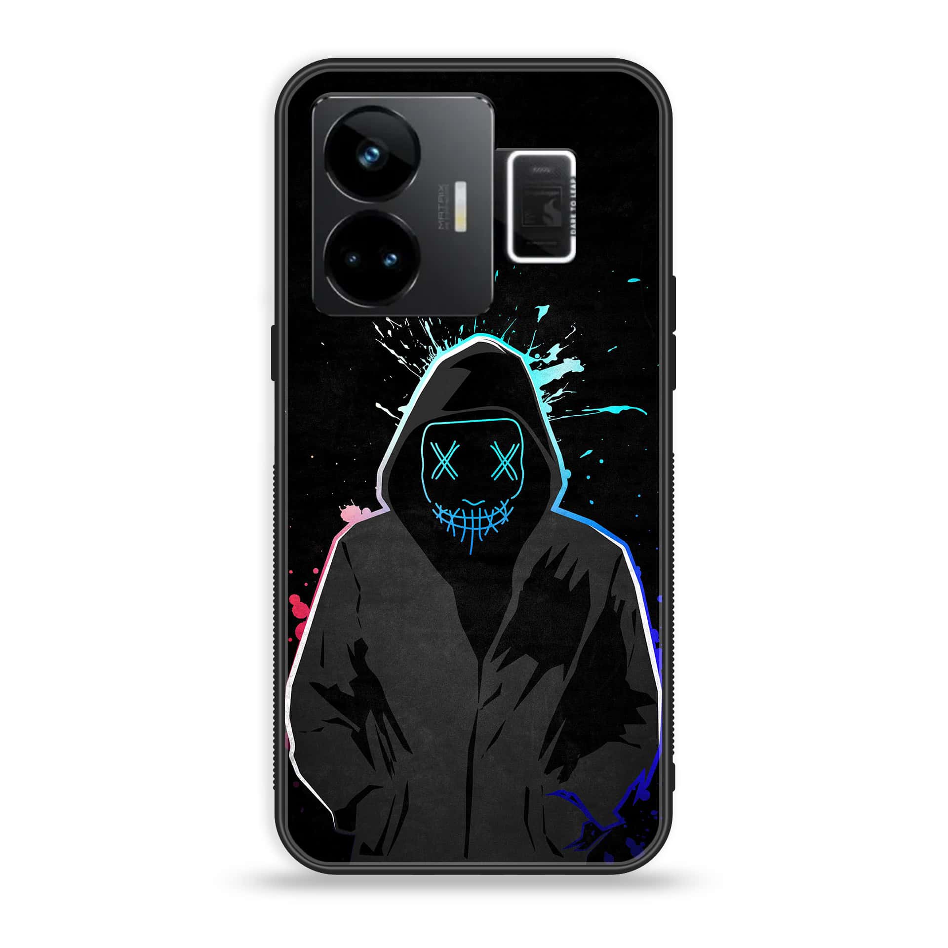 Realme GT3 - Anonymous 2.0 Series - Premium Printed Glass soft Bumper shock Proof Case