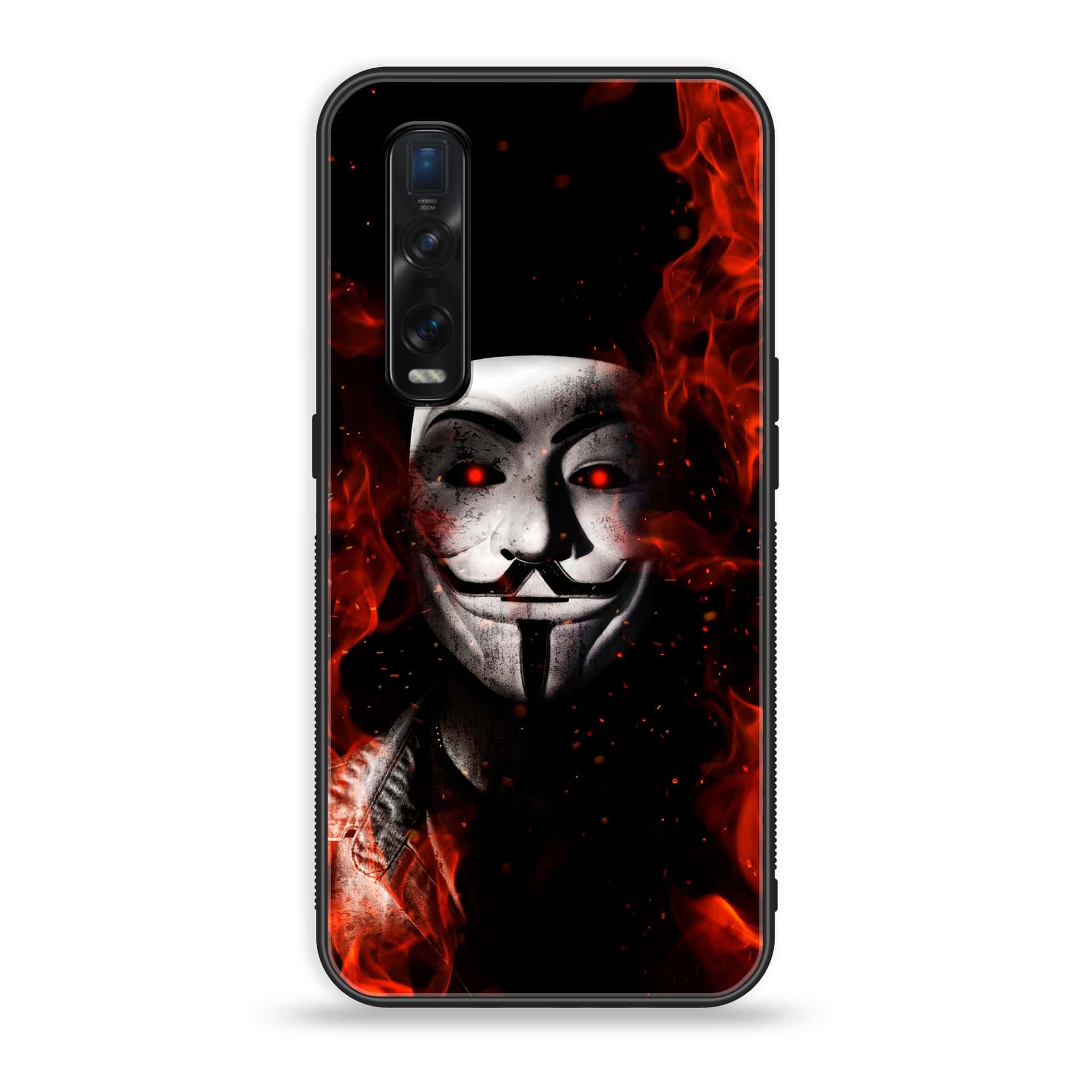 Oppo Find X2 Pro - Anonymous 2.0 Series - Premium Printed Glass soft Bumper shock Proof Case