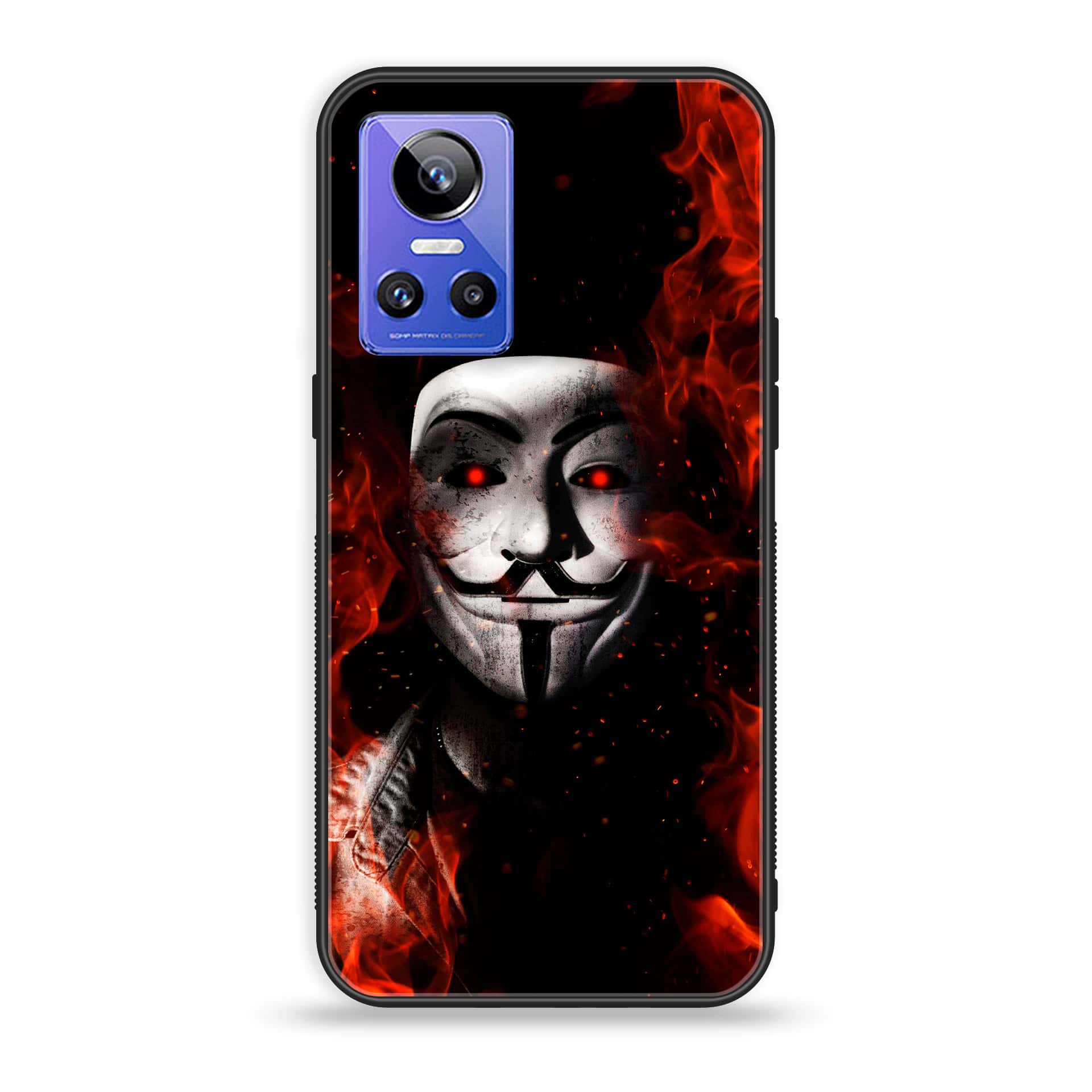 Realme GT Neo 3 - Anonymous 2.0 Series - Premium Printed Glass soft Bumper shock Proof Case