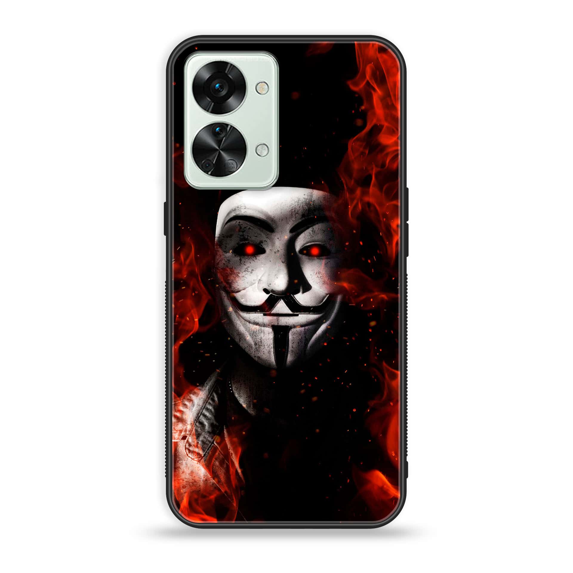 OnePlus Nord 2T 5G Anonymous 2.0 Series Premium Printed Glass soft Bumper shock Proof Case