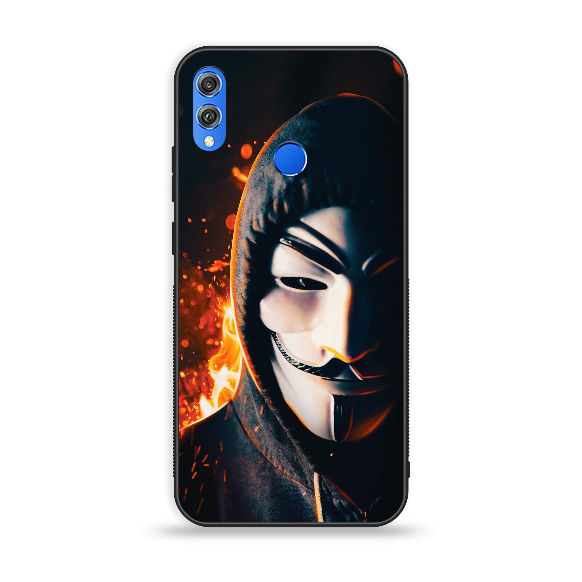 Huawei Honor 8X - Anonymous 2.0 Series - Premium Printed Glass soft Bumper shock Proof Case