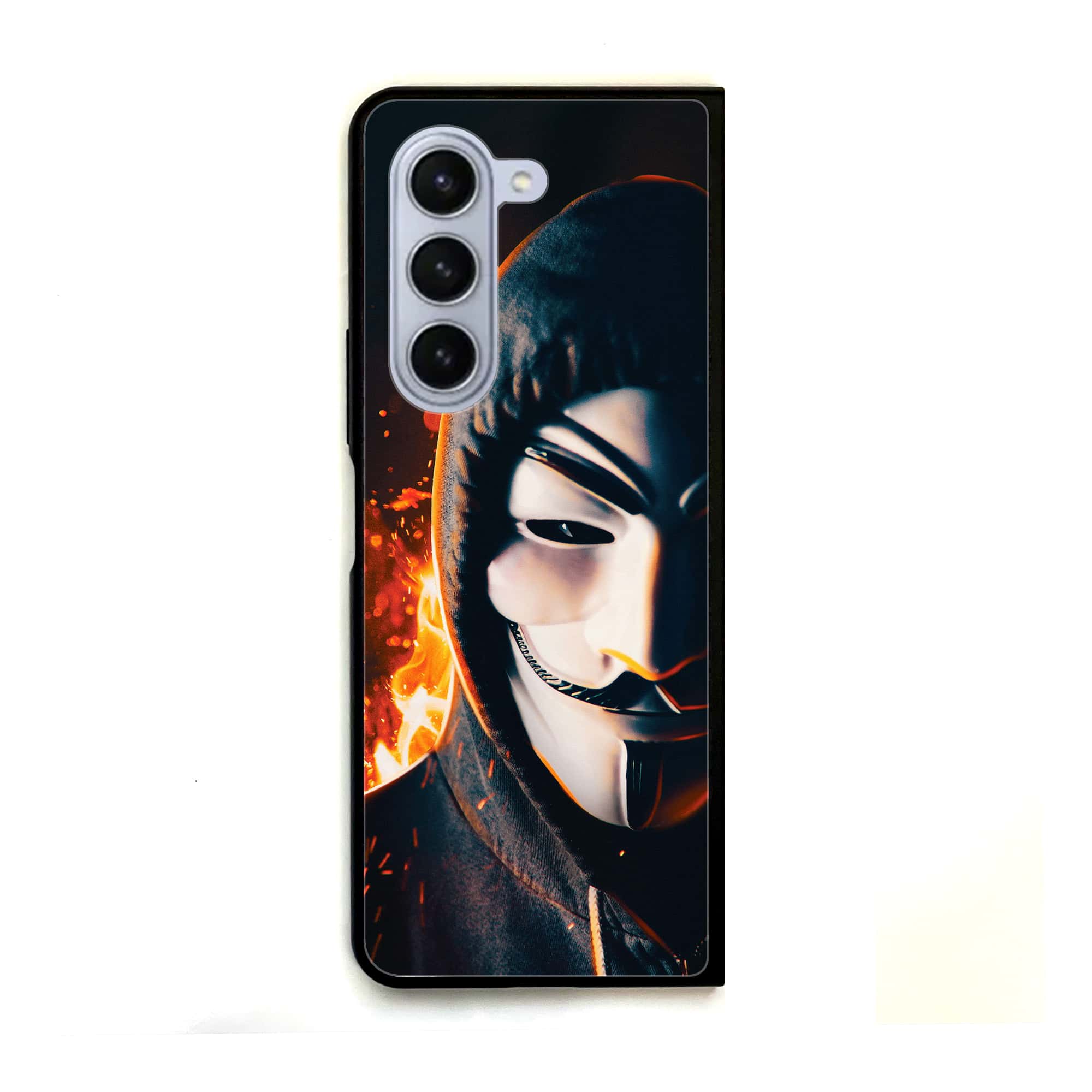 Galaxy Z Fold 5 - Anonymous 2.0 Series -  Premium Printed Glass soft Bumper shock Proof Case