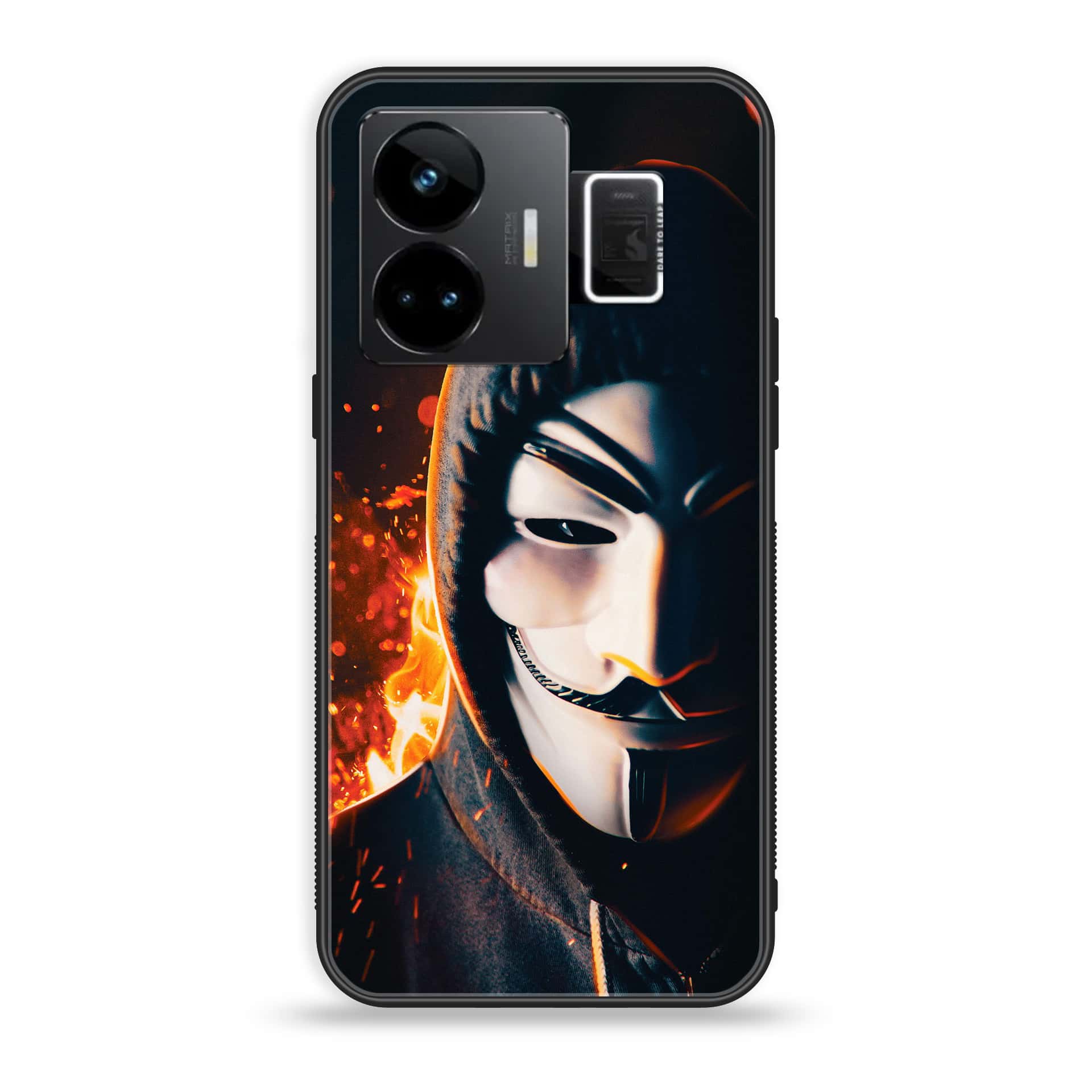 Realme GT3 - Anonymous 2.0 Series - Premium Printed Glass soft Bumper shock Proof Case