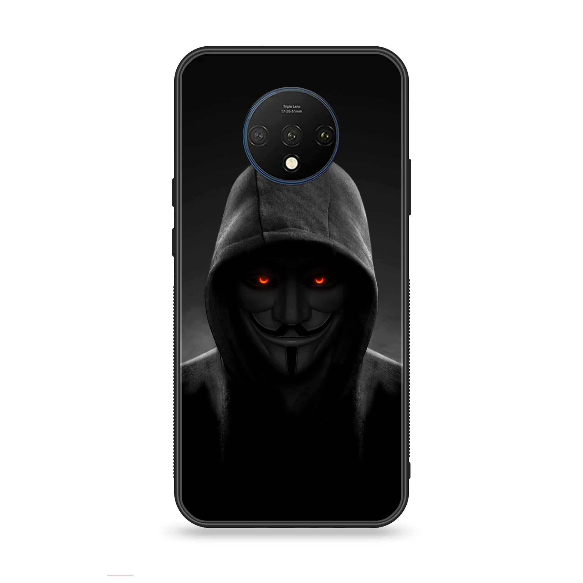OnePlus 7T - Anonymous 2.0 Series - Premium Printed Glass soft Bumper shock Proof Case