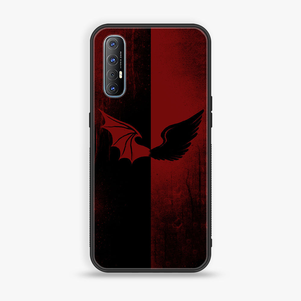 Oppo Find X2 Neo - Angel Wings 2.0 Series - Premium Printed Glass soft Bumper shock Proof Case