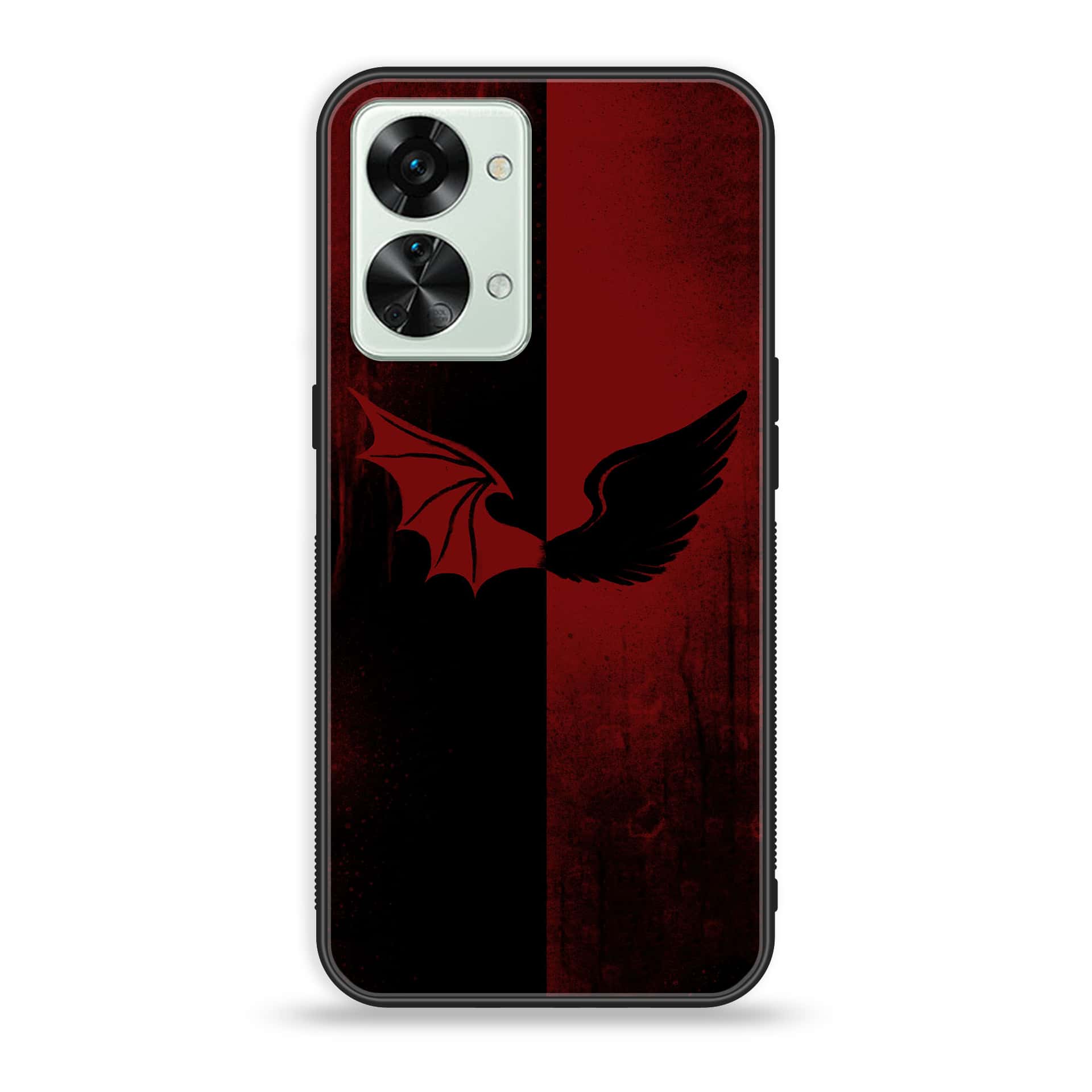 OnePlus Nord 2T 5G Angel Wings 2.0 Series Premium Printed Glass soft Bumper shock Proof Case