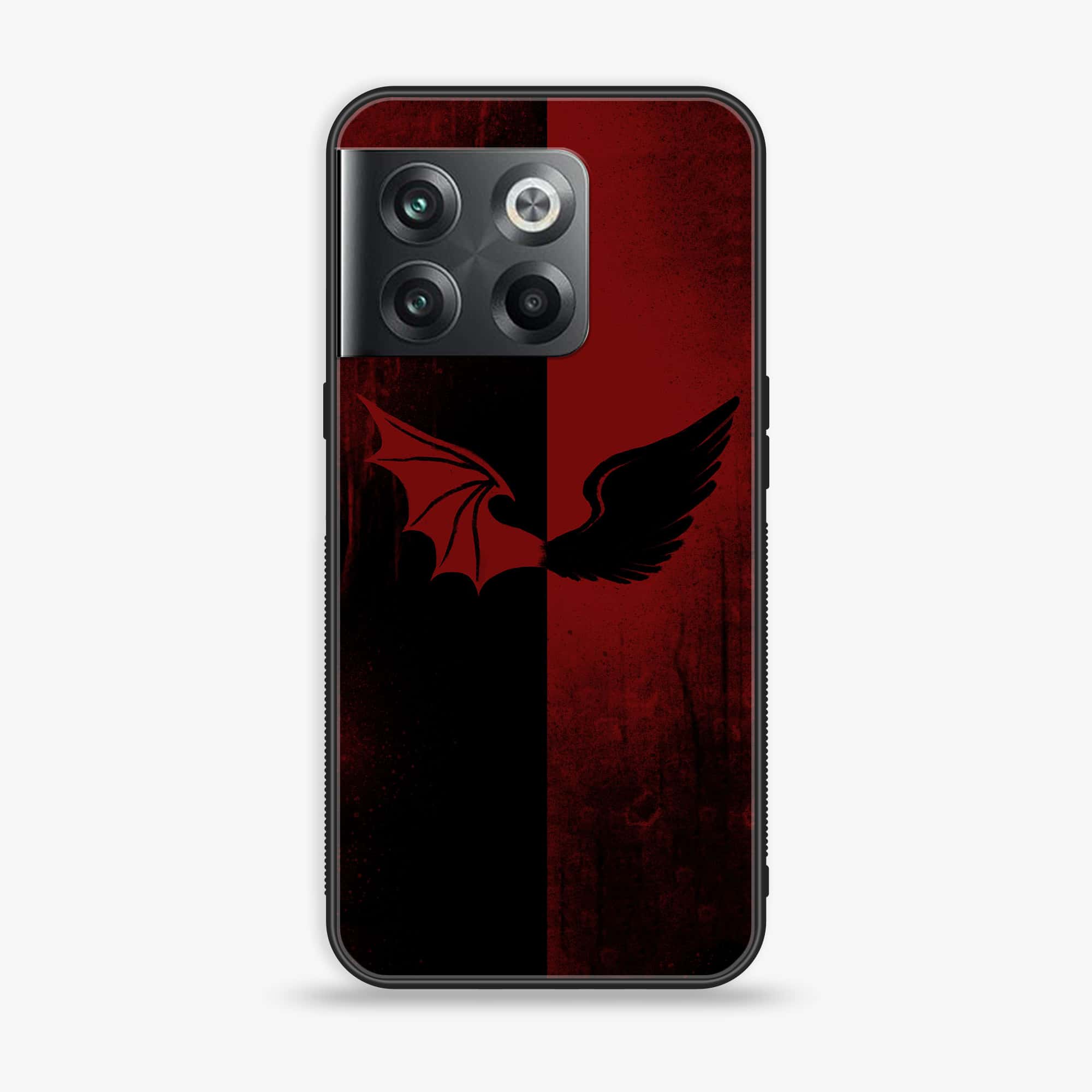 Oneplus 10T  Angel Wings 2.0 Series Premium Printed Glass soft Bumper shock Proof Case