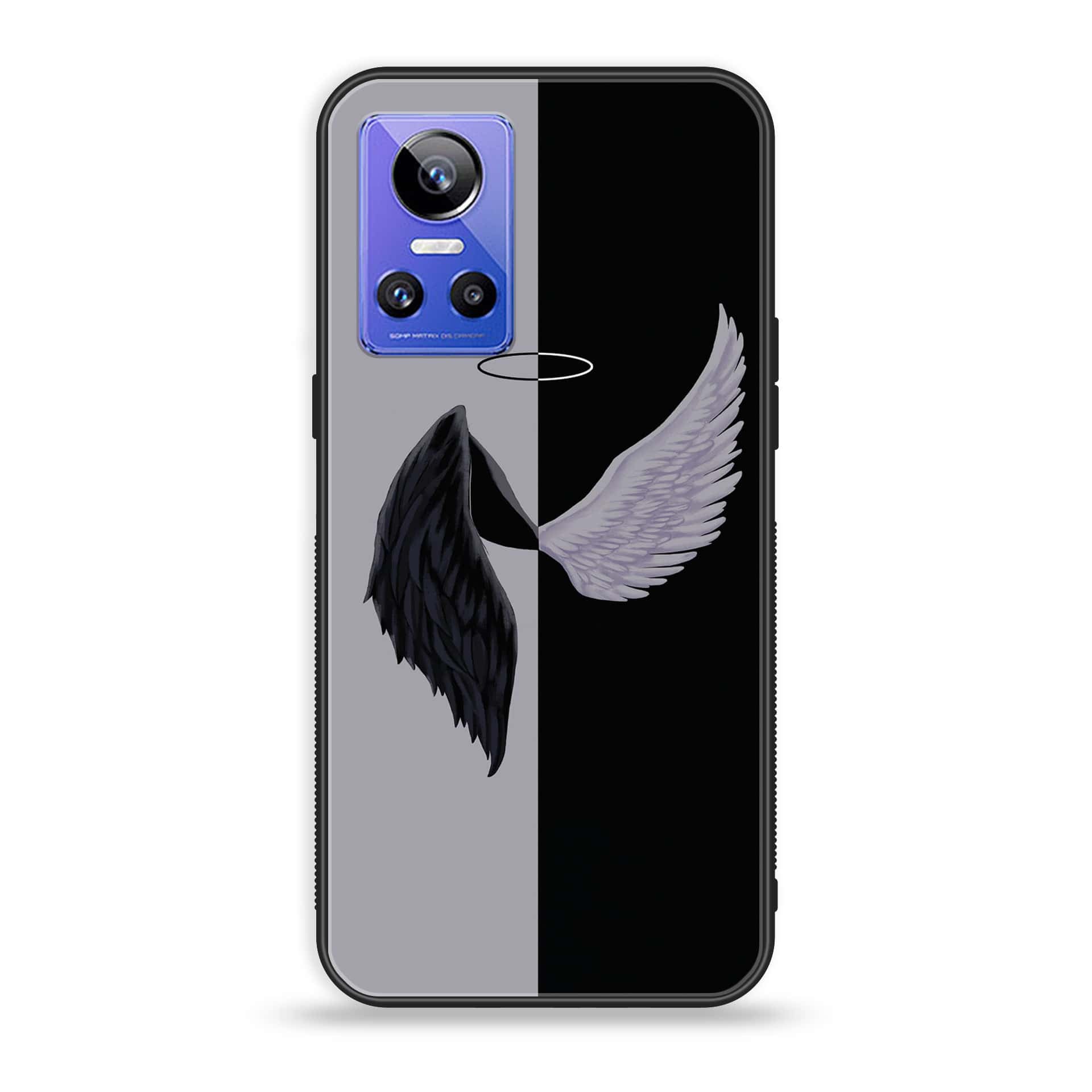 Realme GT Neo 3 - Angel Wings 2.0 Series - Premium Printed Glass soft Bumper shock Proof Case