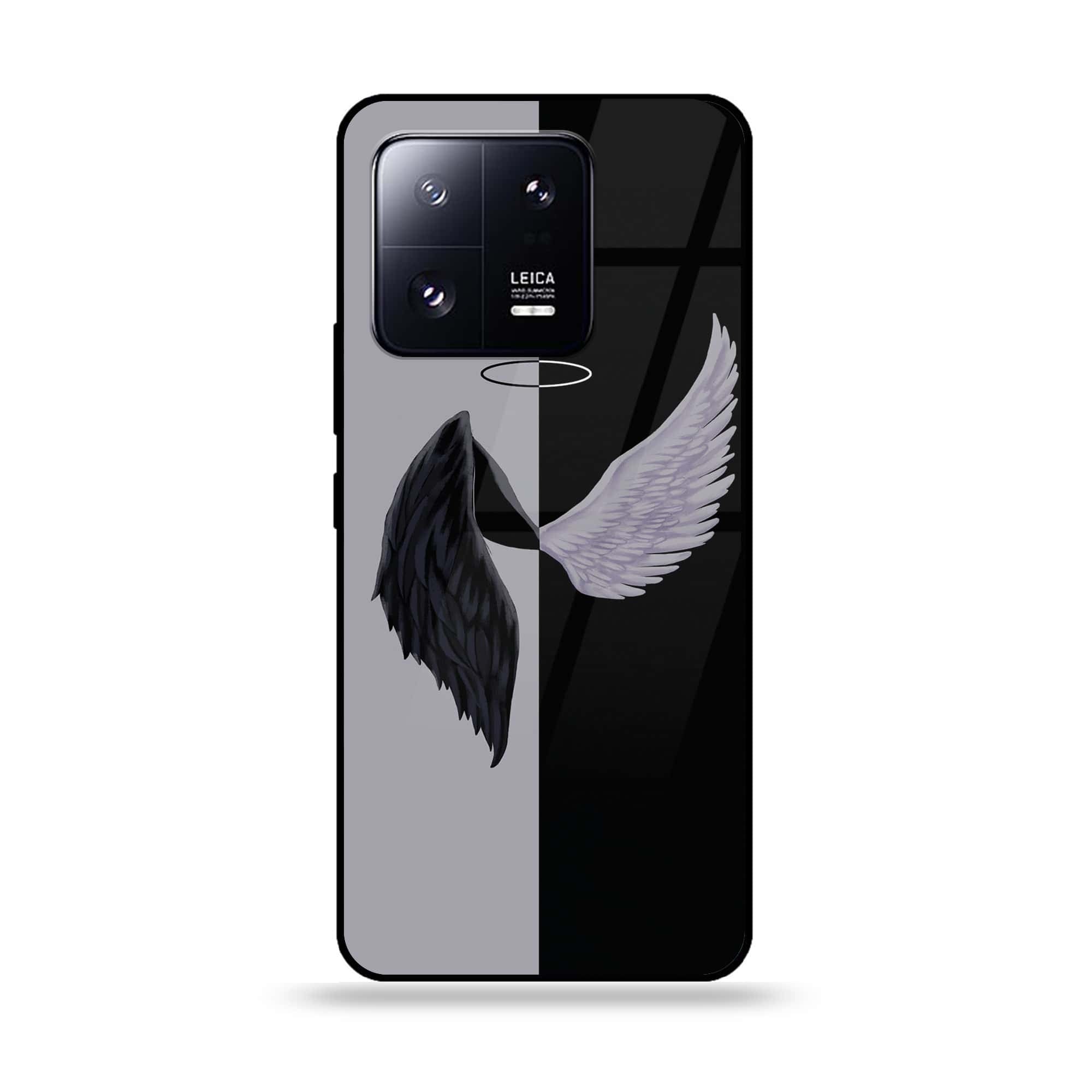 Xiaomi 13 Pro - Angel Wings 2.0 Series - Premium Printed Glass soft Bumper shock Proof Case