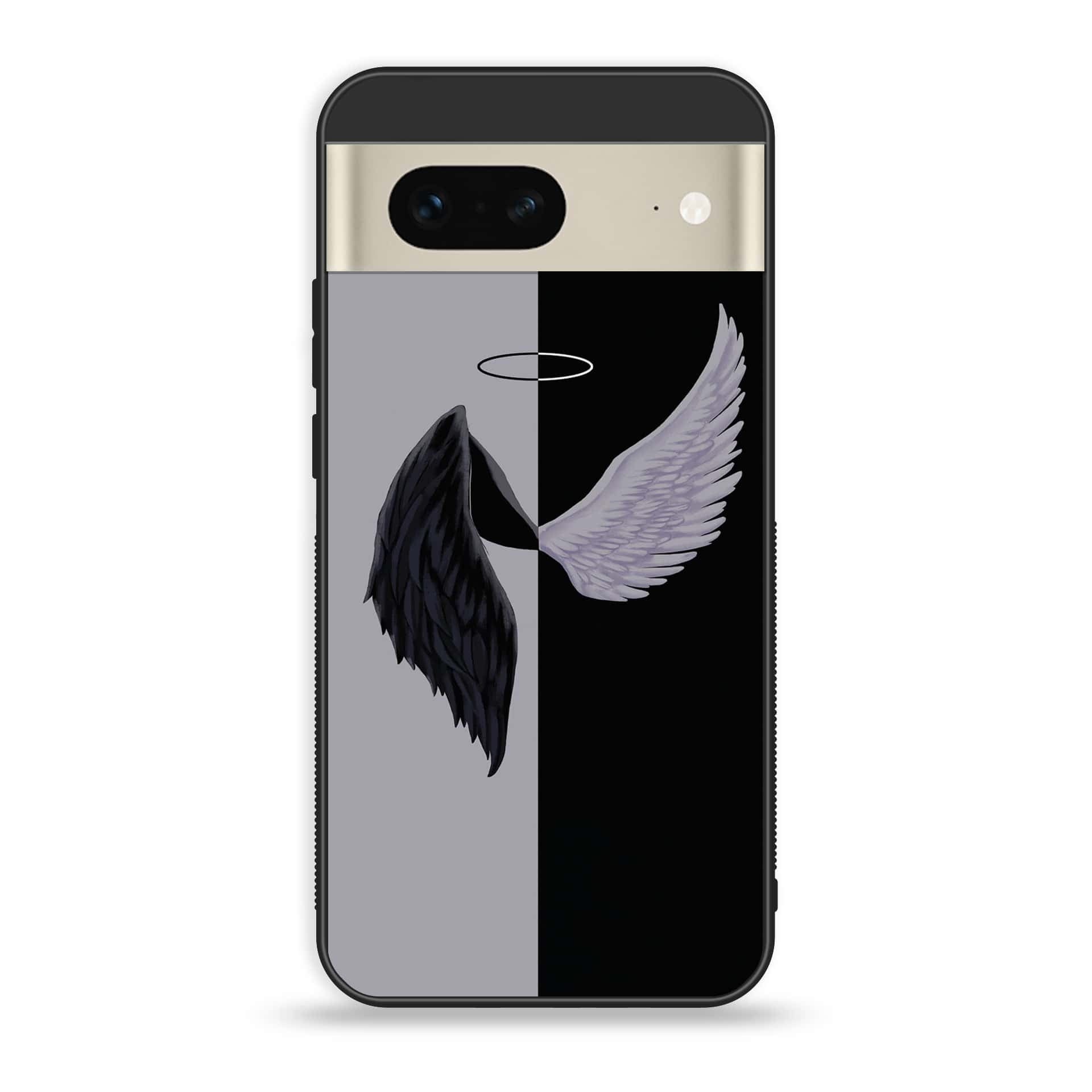 Google Pixel 7 - Angel Wings 2.0 Series - Premium Printed Glass soft Bumper shock Proof Case