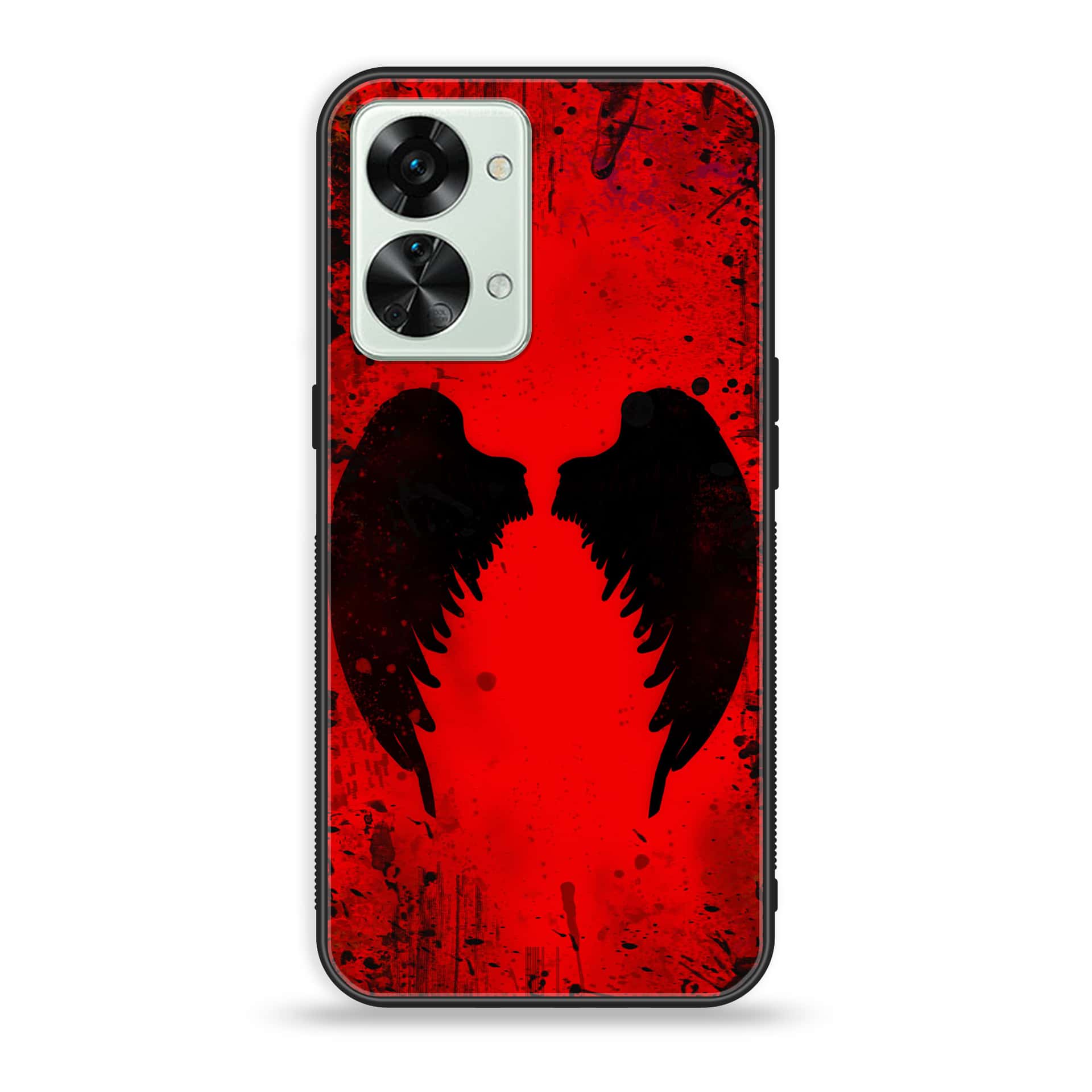OnePlus Nord 2T 5G Angel Wings 2.0 Series Premium Printed Glass soft Bumper shock Proof Case