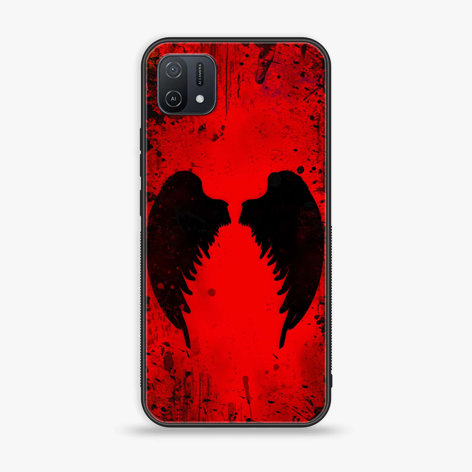 OPPO A16k Angel Wings 2.0 Series  Premium Printed Glass soft Bumper shock Proof Case