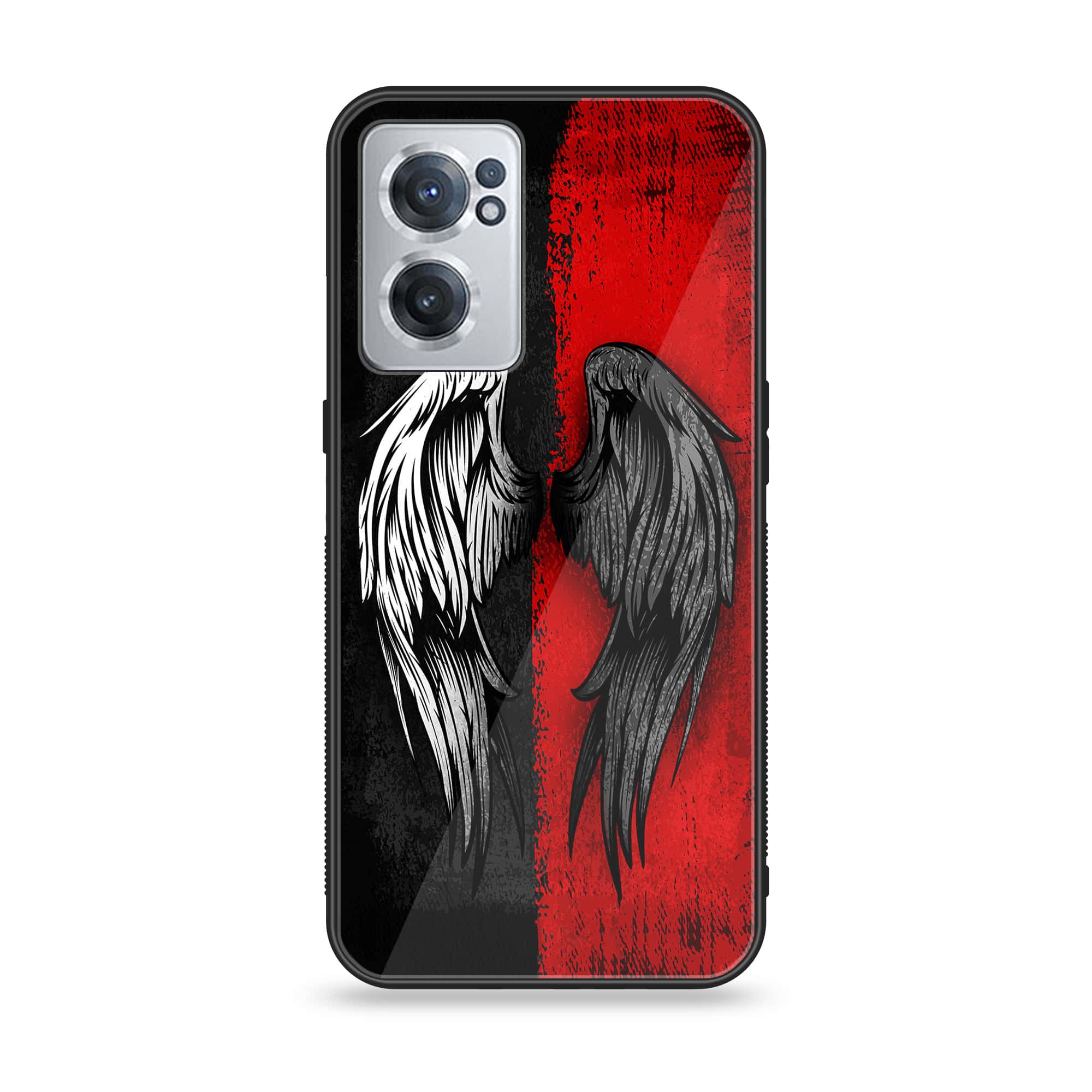 OnePlus Nord CE 2 5G - Angel Wings 2.0 Series - Premium Printed Glass soft Bumper shock Proof Case