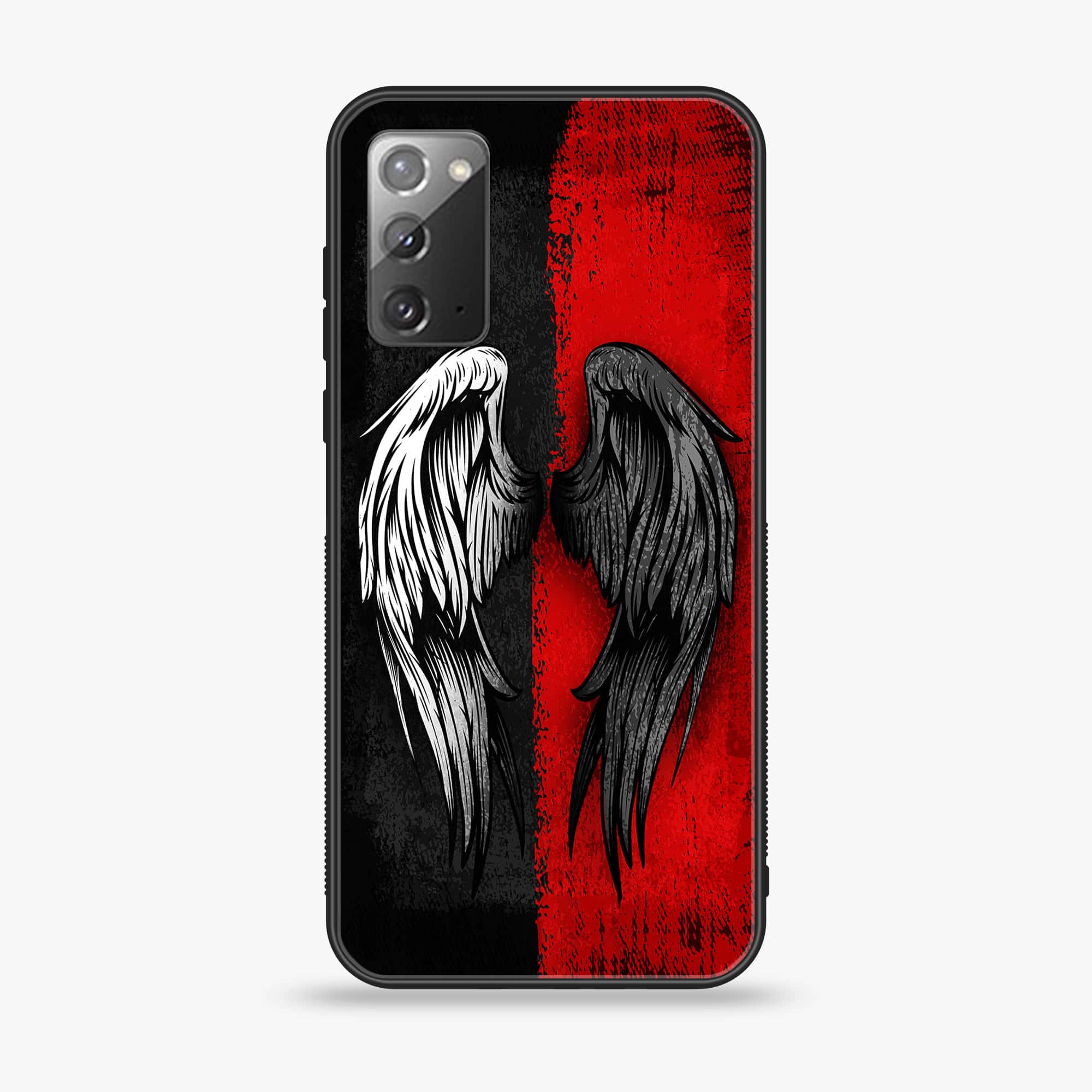 Samsung Galaxy Note 20 - Angel Wings 2.0 Series - Premium Printed Glass soft Bumper shock Proof Case