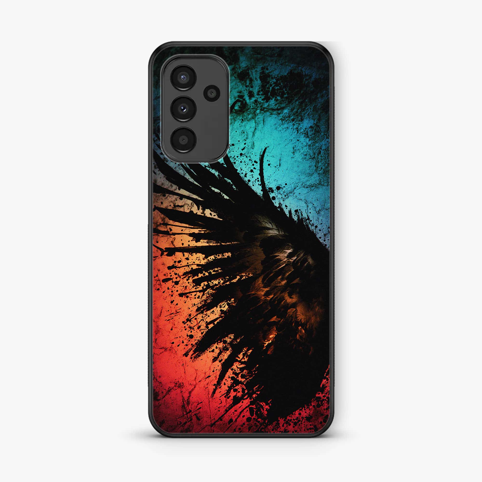 Samsung Galaxy A04s -Angel Wings 2.0 Series - Premium Printed Glass soft Bumper shock Proof Case