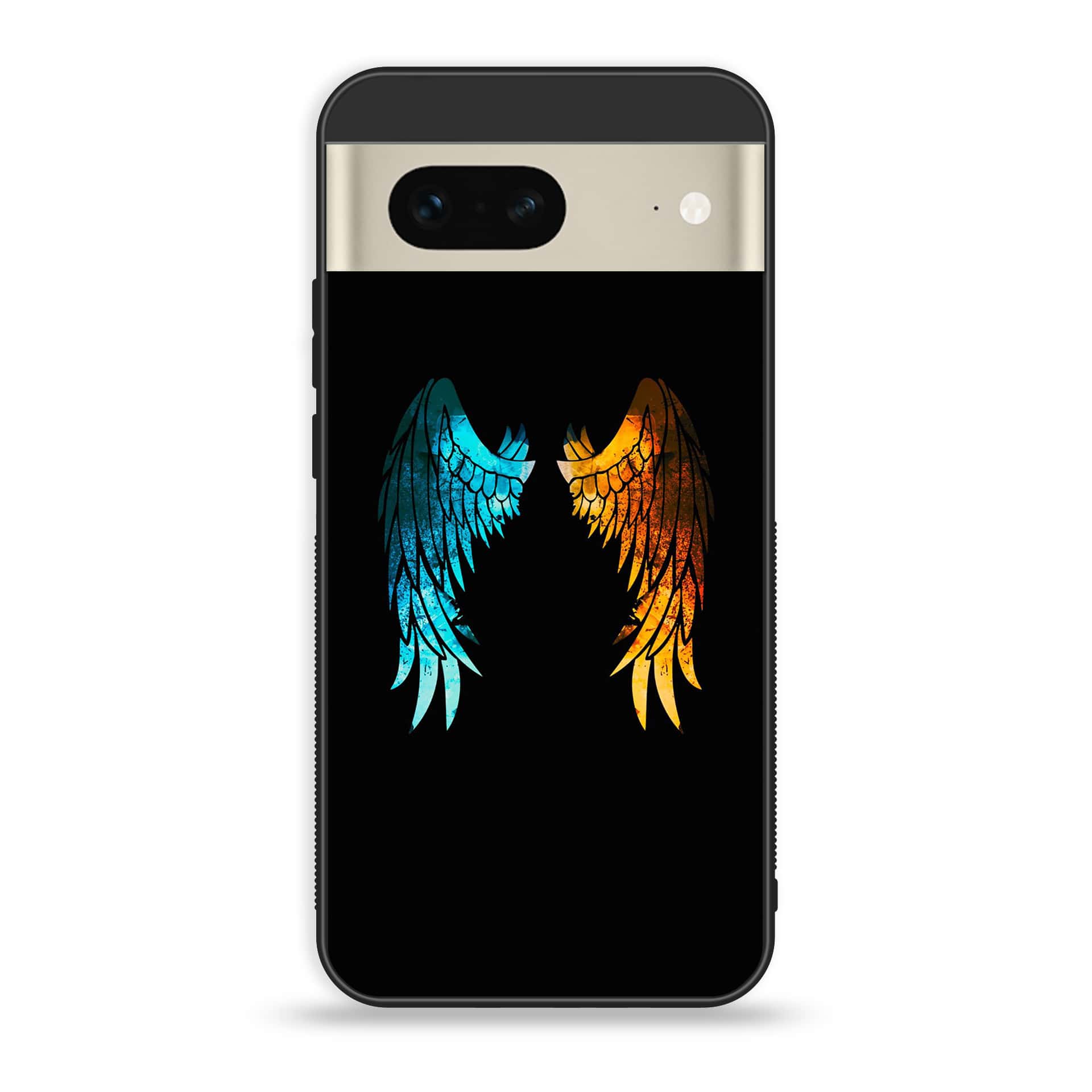 Google Pixel 7 - Angel Wings 2.0 Series - Premium Printed Glass soft Bumper shock Proof Case