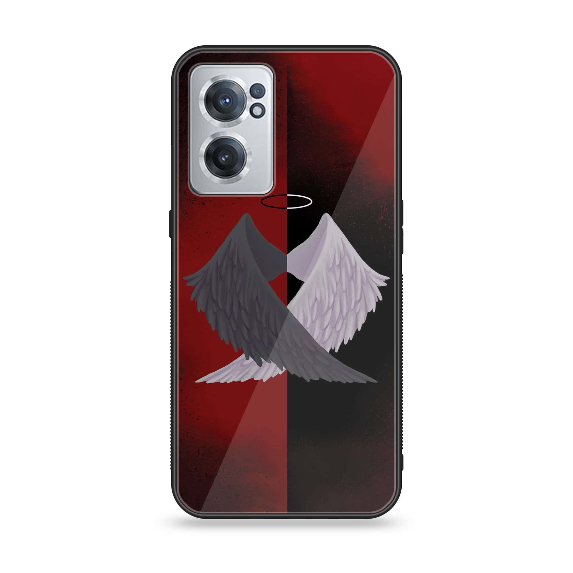 OnePlus Nord CE 2 5G - Angel Wings 2.0 Series - Premium Printed Glass soft Bumper shock Proof Case