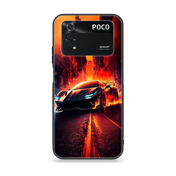 Xiaomi Poco M4 Pro 4G - Racing Series - Premium Printed Glass soft Bumper shock Proof Case