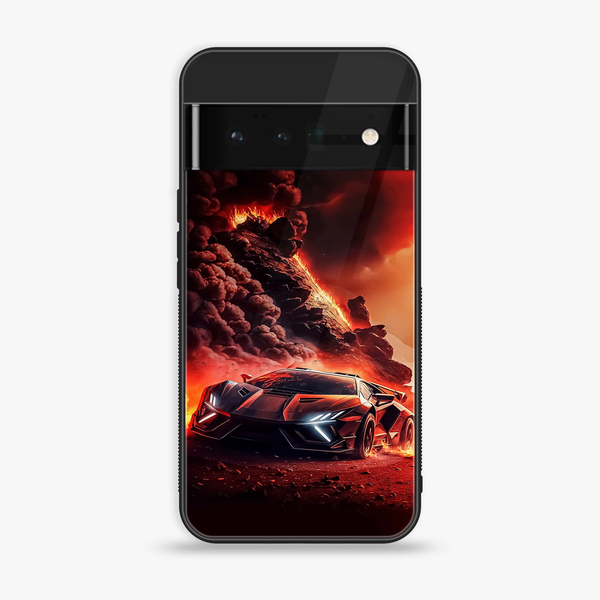 Google Pixel 6 - Racing Series - Premium Printed Glass soft Bumper shock Proof Case