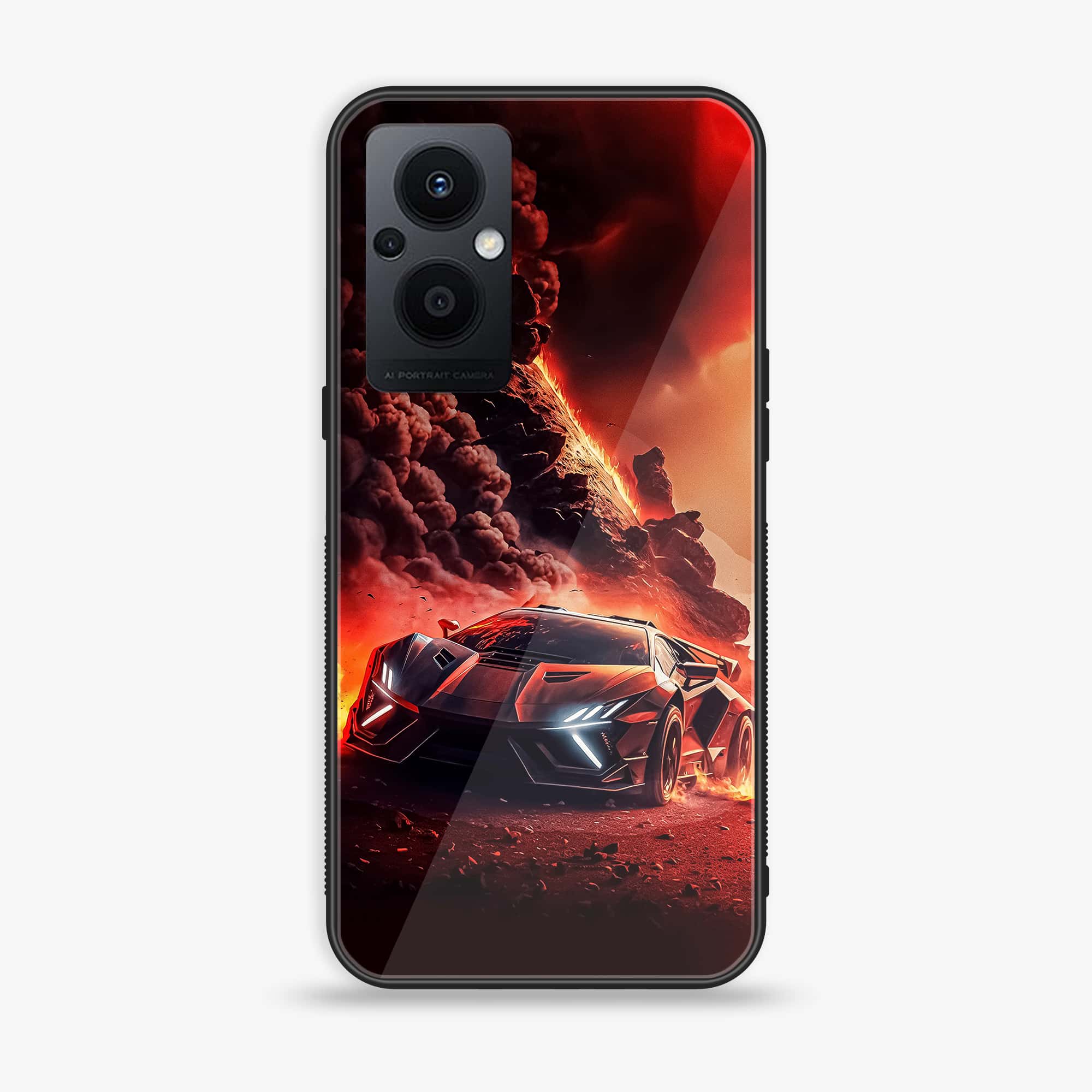 Oppo F21 Pro 5G - Racing Series - Premium Printed Glass soft Bumper shock Proof Case