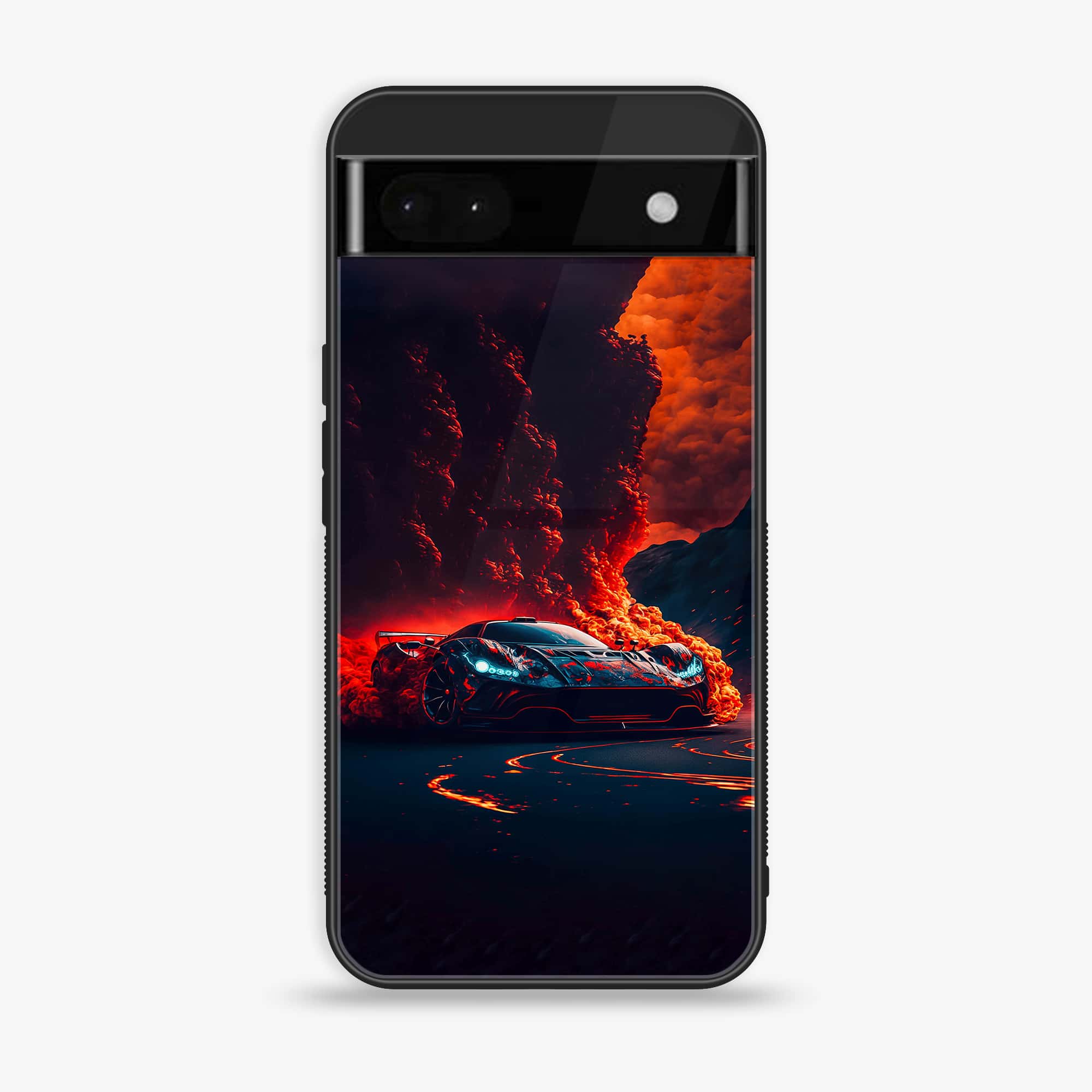 Google Pixel 6A - Racing Series - Premium Printed Glass soft Bumper shock Proof Case