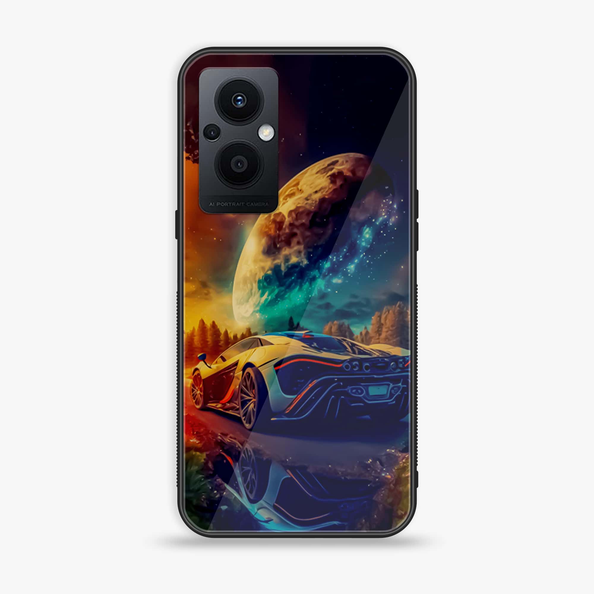 Oppo F21 Pro 5G - Racing Series - Premium Printed Glass soft Bumper shock Proof Case