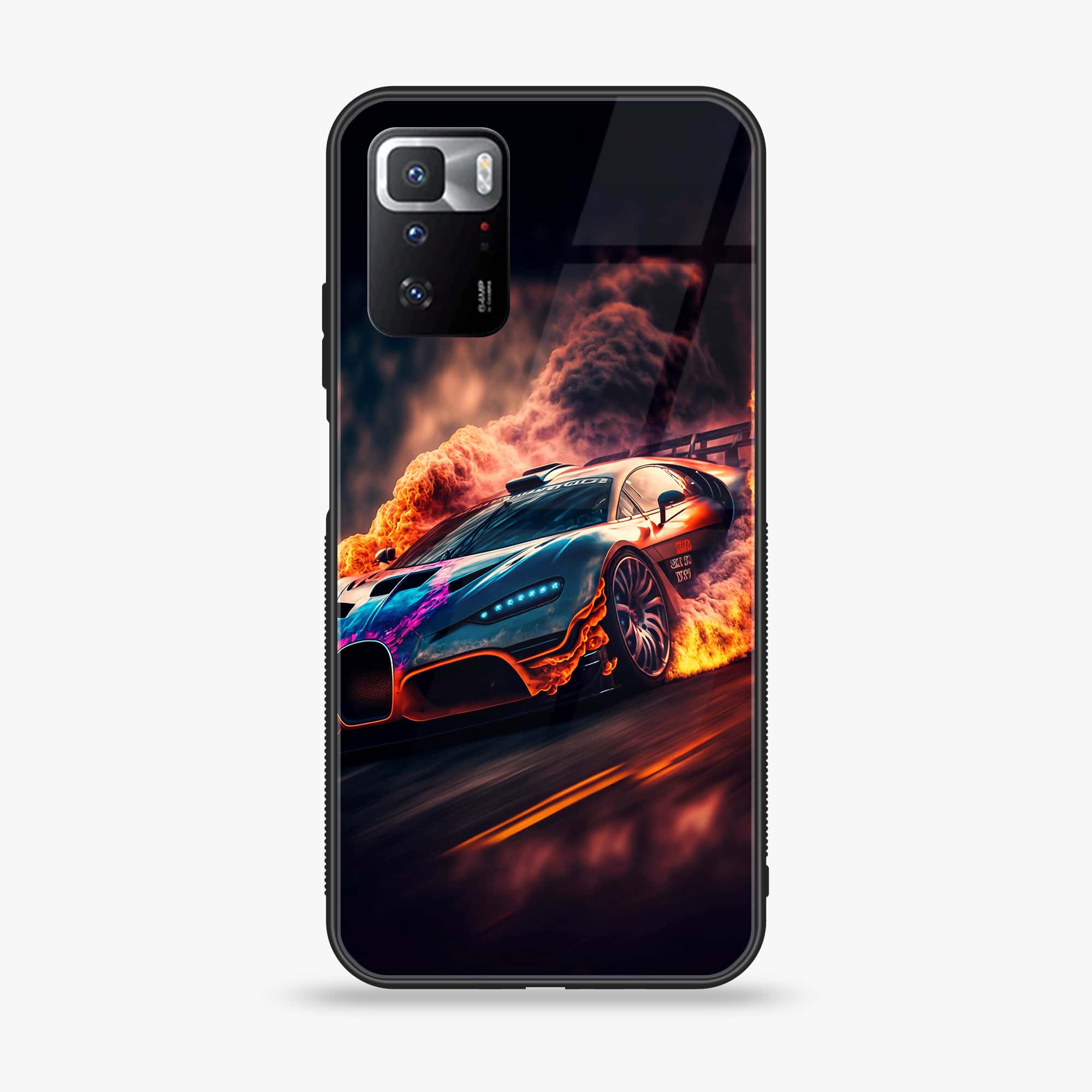Xiaomi POCO X3 GT Racing Series Premium Printed Glass soft Bumper shock Proof Case