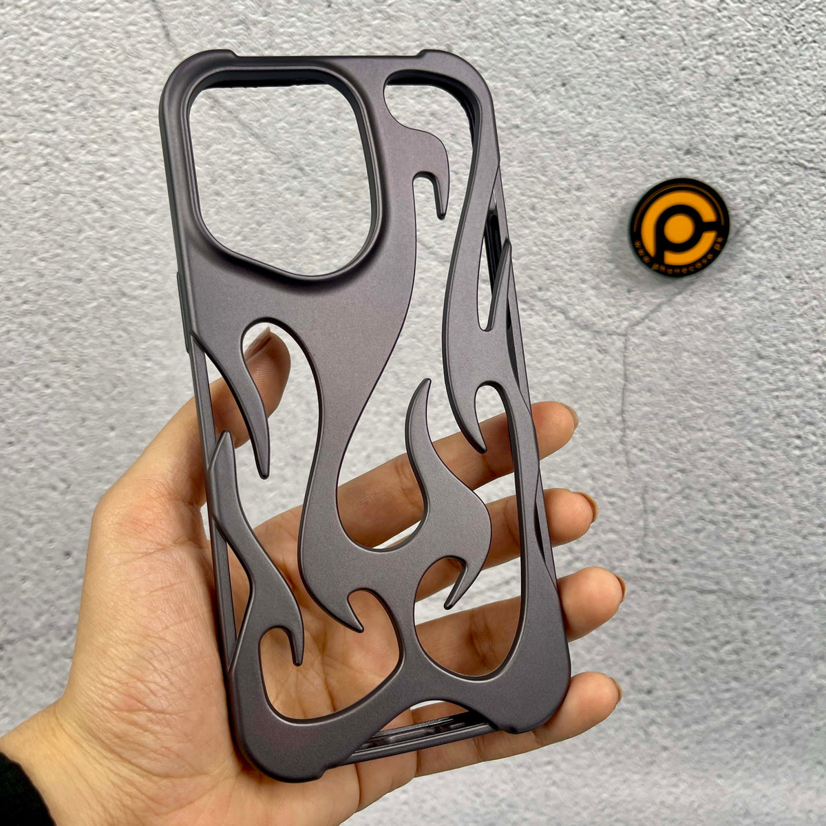iPhone 15 Pro Max FlameFlex Metal Feel Flexible Shock Proof Case