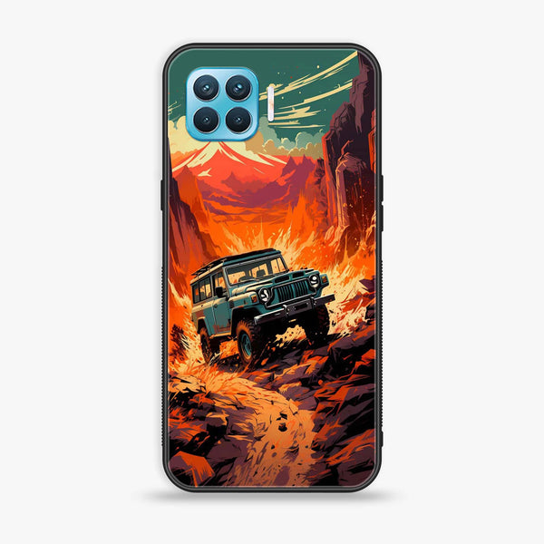Oppo A93 4G - Jeep Offroad - Premium Printed Glass soft Bumper Shock Proof Case
