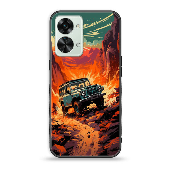 OnePlus Nord 2T 5G - Jeep Offroad - Premium Printed Glass soft Bumper Shock Proof Case